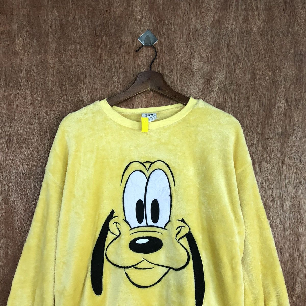 Disney DL Pluto mickey mouse Disney Yellow fleece Sweatshirt #1803 Size M / US 6-8 / IT 42-44 - 9 Thumbnail