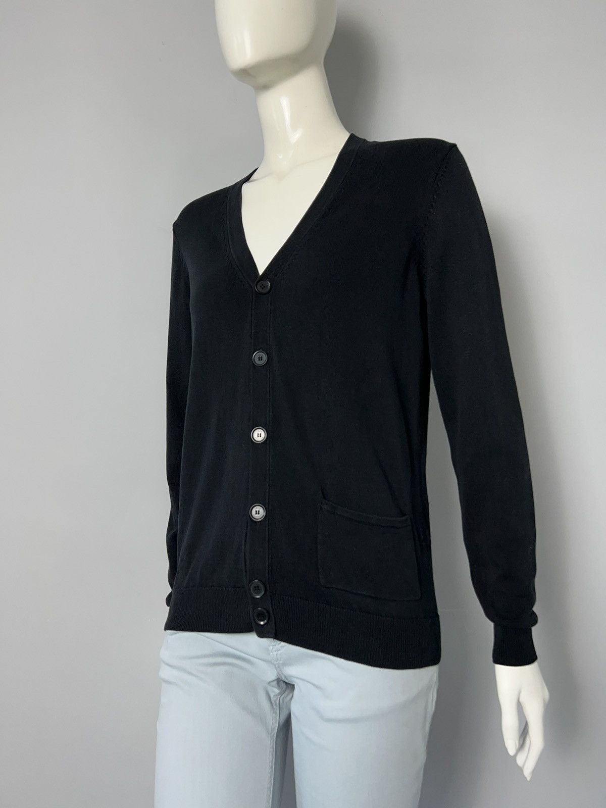 Louis Vuitton Louis Vuitton Uniform Cardigan Silk/Cotton Black Size XS Size XS / US 0-2 / IT 36-38 - 2 Thumbnail