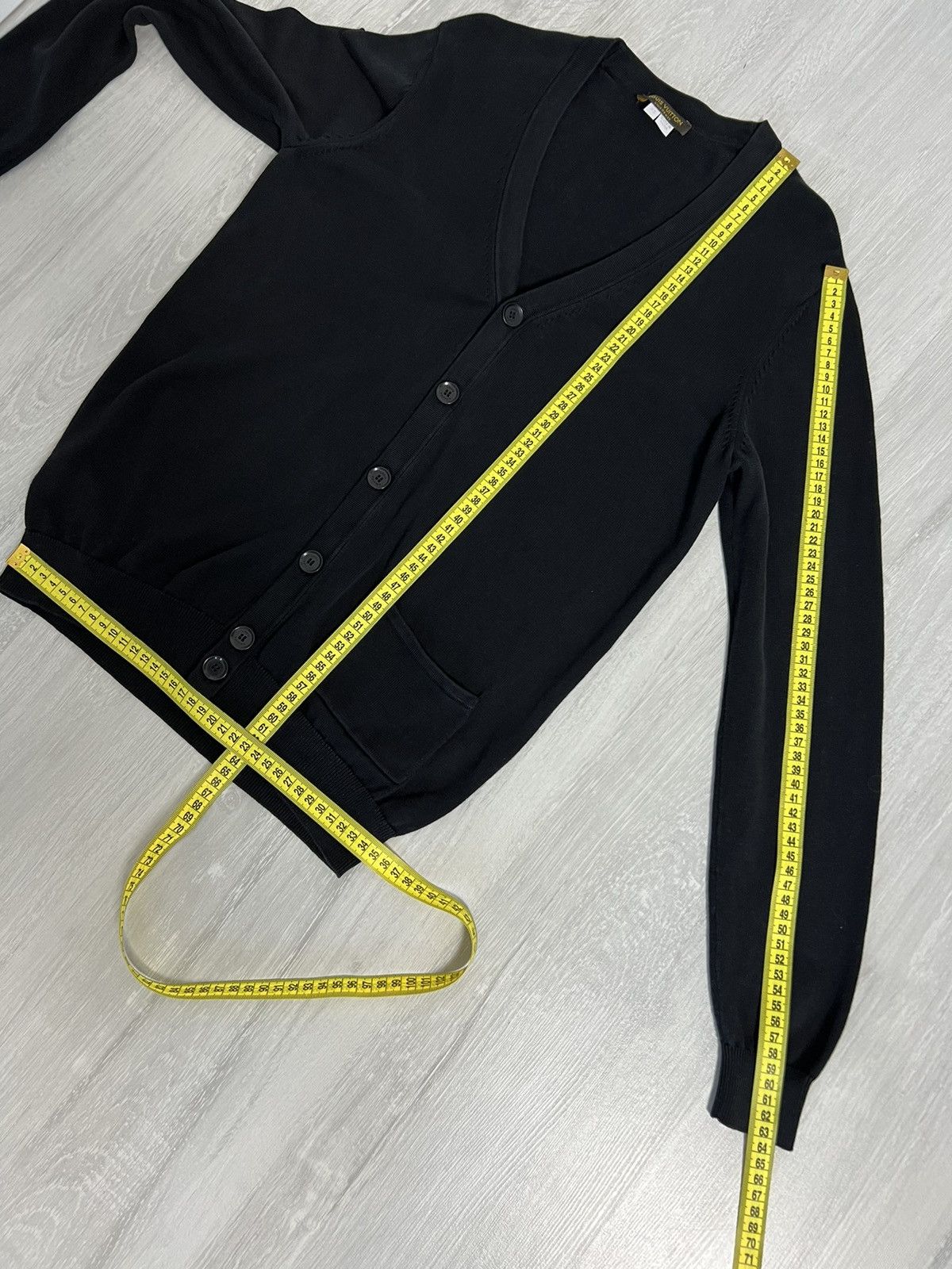 Louis Vuitton Louis Vuitton Uniform Cardigan Silk/Cotton Black Size XS Size XS / US 0-2 / IT 36-38 - 14 Thumbnail