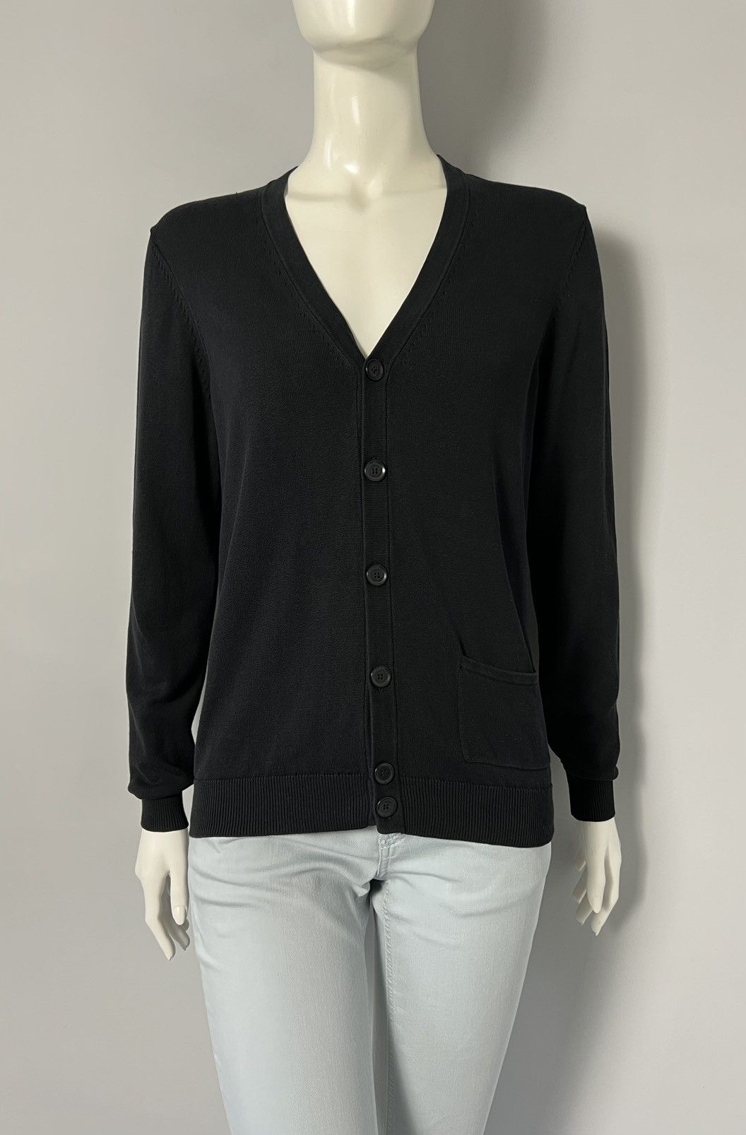 Louis Vuitton Louis Vuitton Uniform Cardigan Silk/Cotton Black Size XS Size XS / US 0-2 / IT 36-38 - 1 Thumbnail