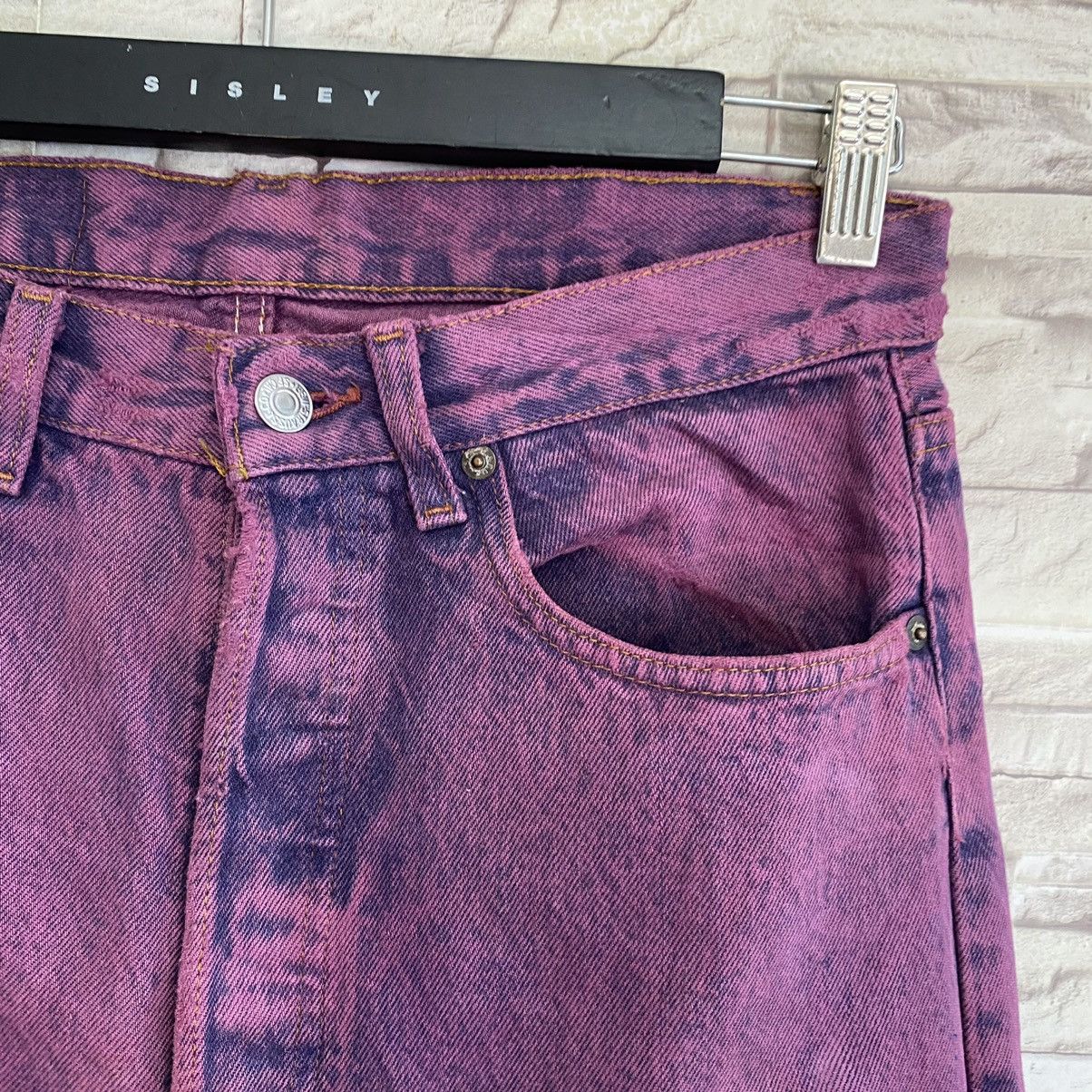 Levi's Vintage 80s Levis 501 Distressed Jeans Overdyed Size US 30 / EU 46 - 9 Thumbnail