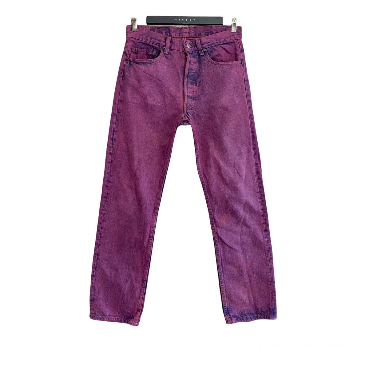 Vintage 80s Levis 501 Distressed Jeans Overdyed - Main Image