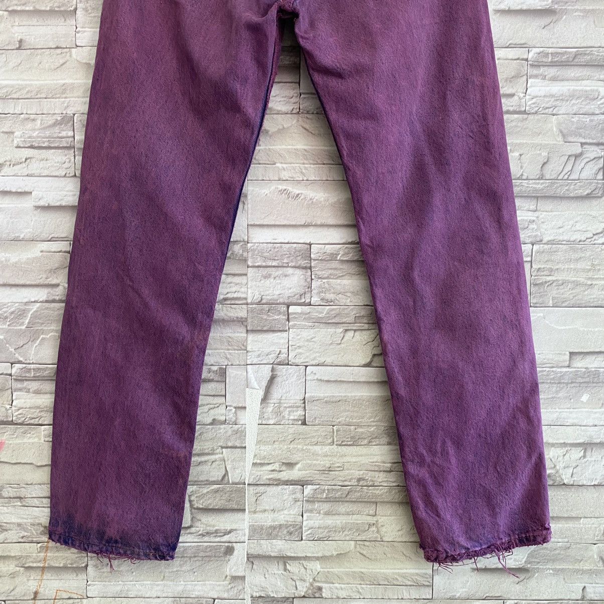 Levi's Vintage 80s Levis 501 Distressed Jeans Overdyed Size US 30 / EU 46 - 14 Thumbnail