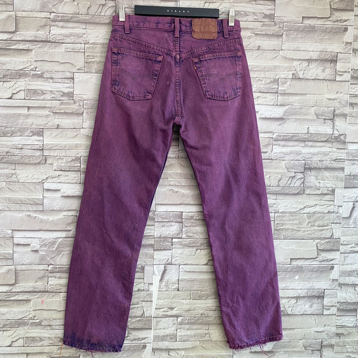 Levi's Vintage 80s Levis 501 Distressed Jeans Overdyed Size US 30 / EU 46 - 12 Thumbnail