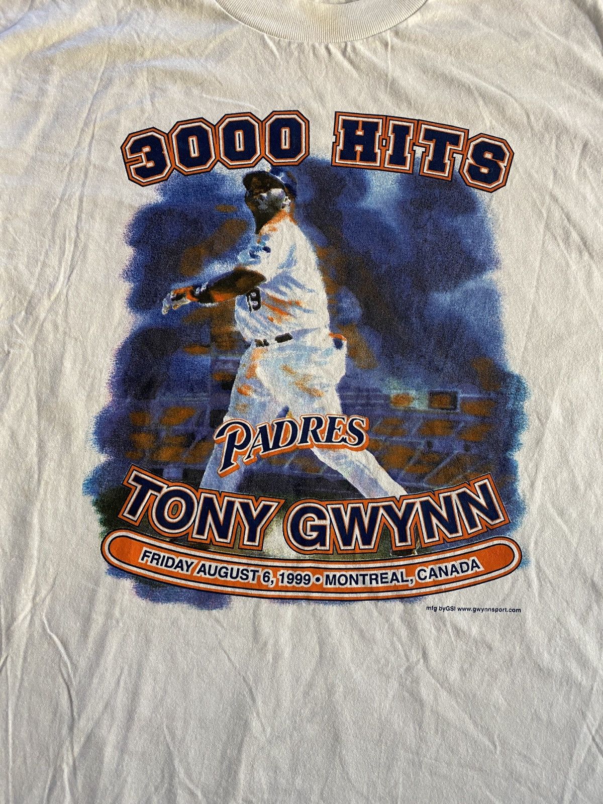 Delta × MLB × Vintage Vintage ‘99 Tony Gwynn 3000 Hit San Diego Padres Tee Size US XL / EU 56 / 4 - 2 Thumbnail