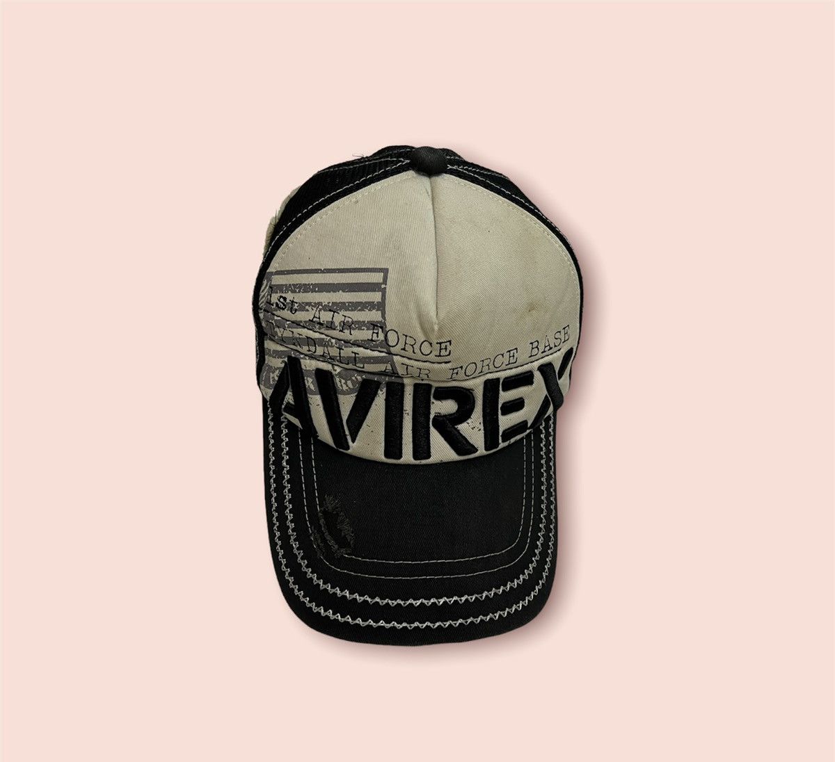 Avirex DISTRESSED VINTAGE AVIREX TRUCKER SNAPBACK Size ONE SIZE - 3 Thumbnail