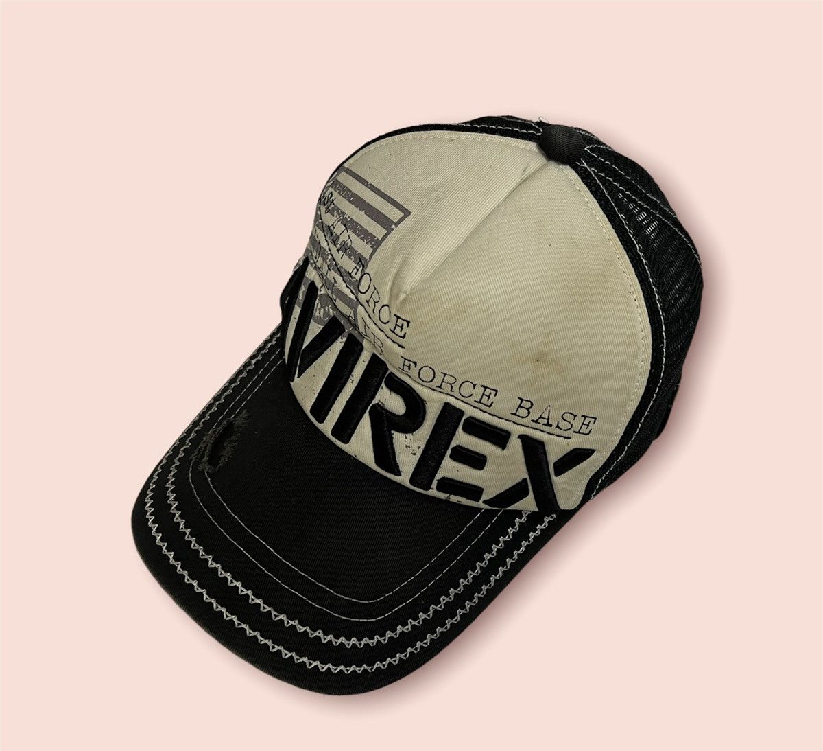 Avirex DISTRESSED VINTAGE AVIREX TRUCKER SNAPBACK Size ONE SIZE - 4 Thumbnail