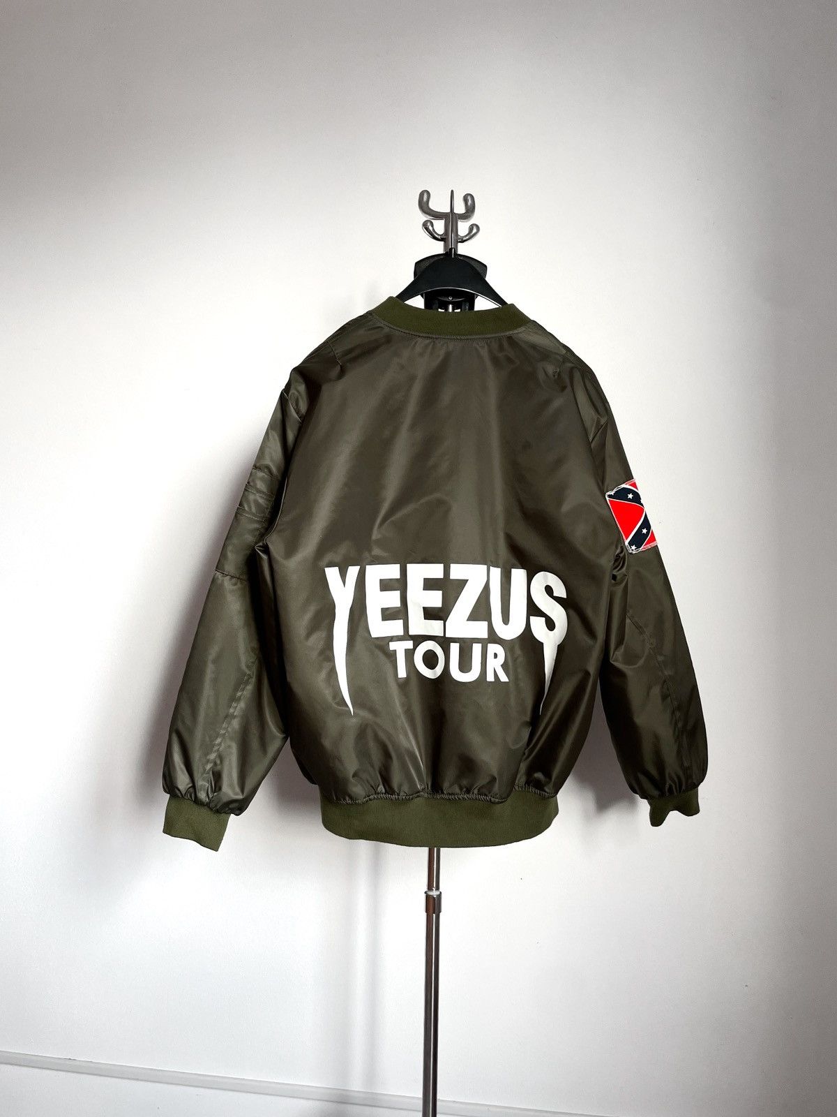 image of Archival Clothing Yeezus Tour Bomber Jacket Limited Edition in Khaki, Men's (Size Medium)