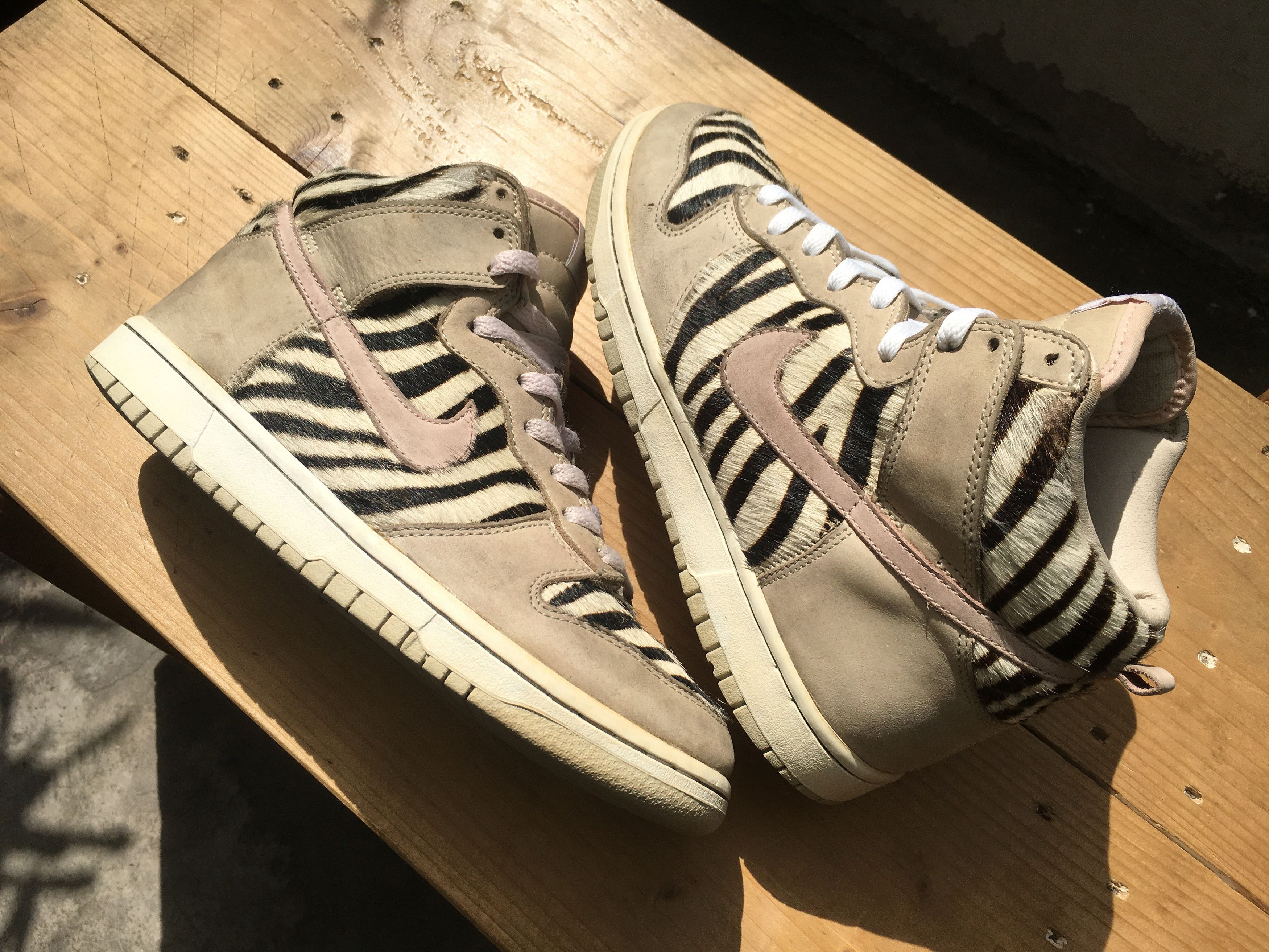 Nike × Vintage 🔥 Rare Archived Nike Dunk High Zebra Atmos Harako 2004 Size US 6.5 / EU 39-40 - 21 Thumbnail