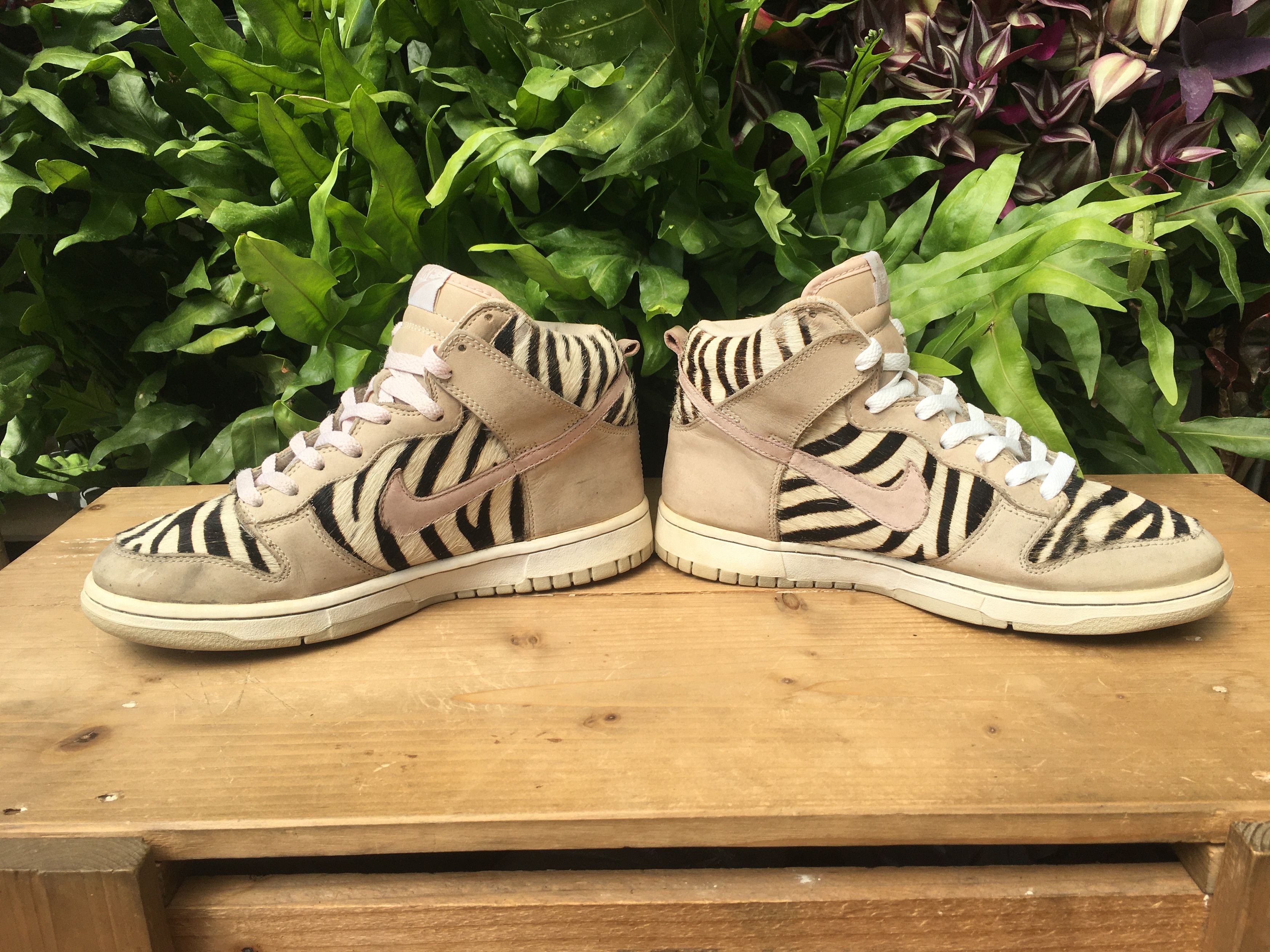 Nike × Vintage 🔥 Rare Archived Nike Dunk High Zebra Atmos Harako 2004 Size US 6.5 / EU 39-40 - 5 Thumbnail