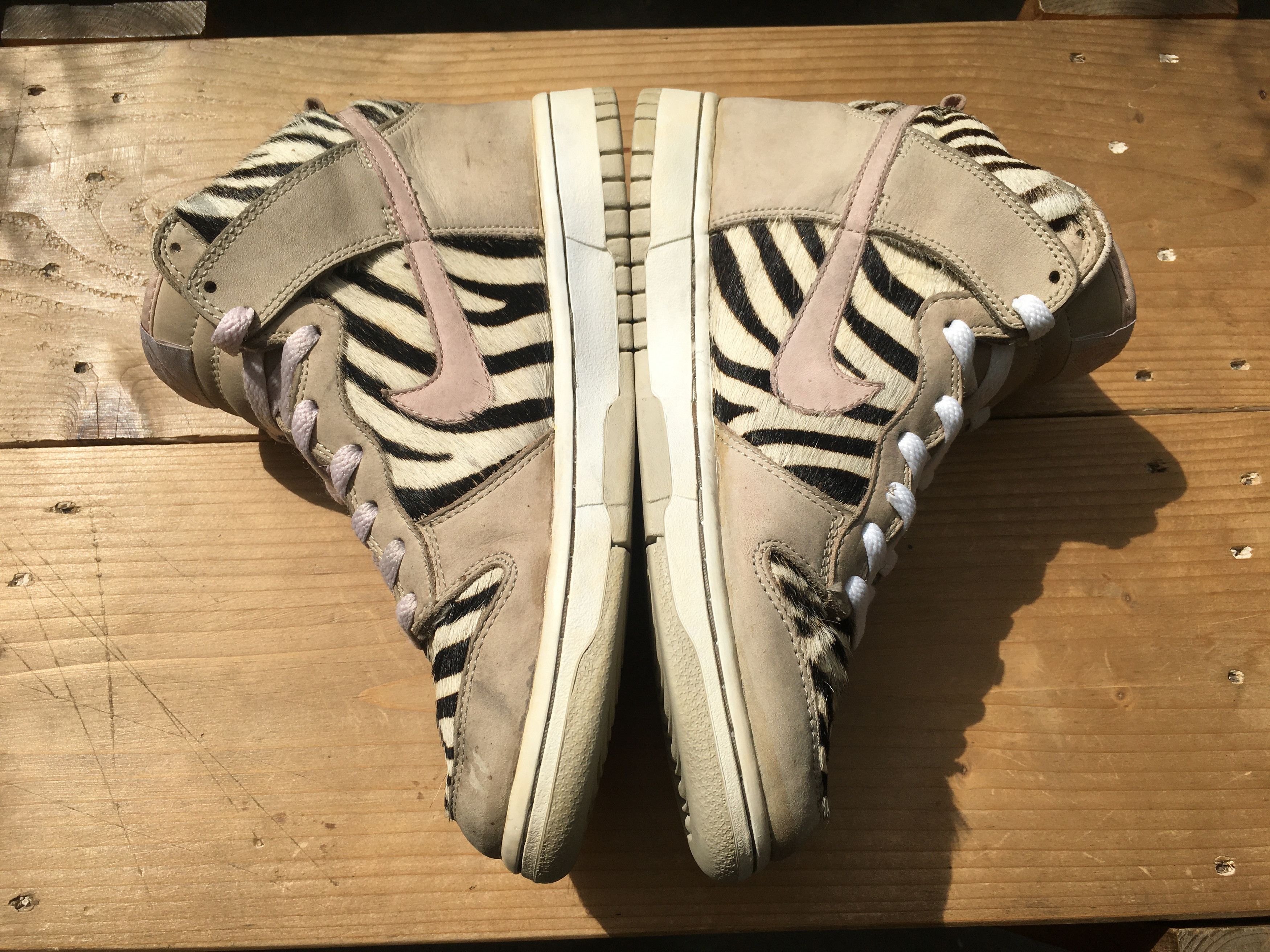 Nike × Vintage 🔥 Rare Archived Nike Dunk High Zebra Atmos Harako 2004 Size US 6.5 / EU 39-40 - 23 Thumbnail
