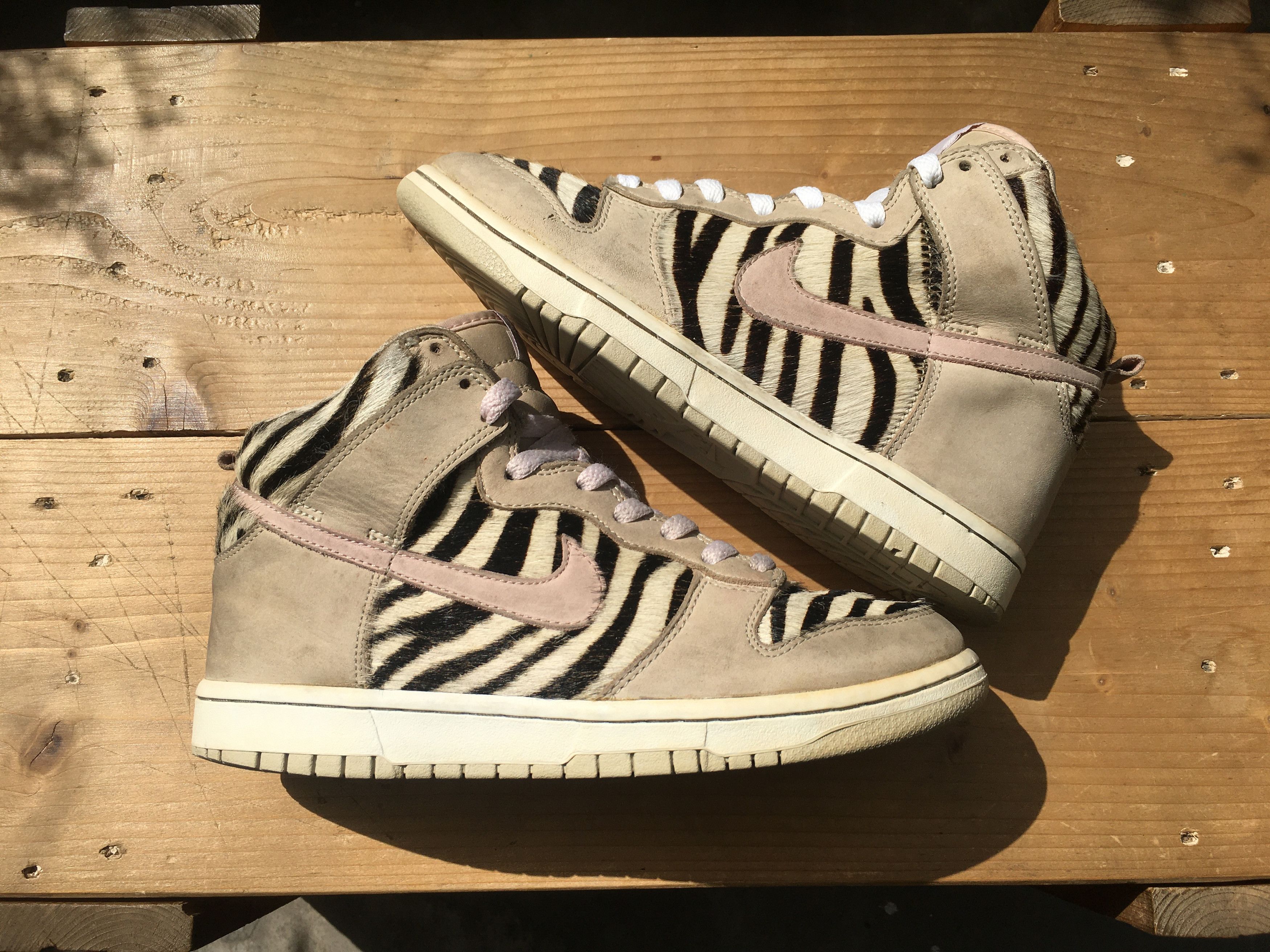 Nike × Vintage 🔥 Rare Archived Nike Dunk High Zebra Atmos Harako 2004 Size US 6.5 / EU 39-40 - 19 Thumbnail