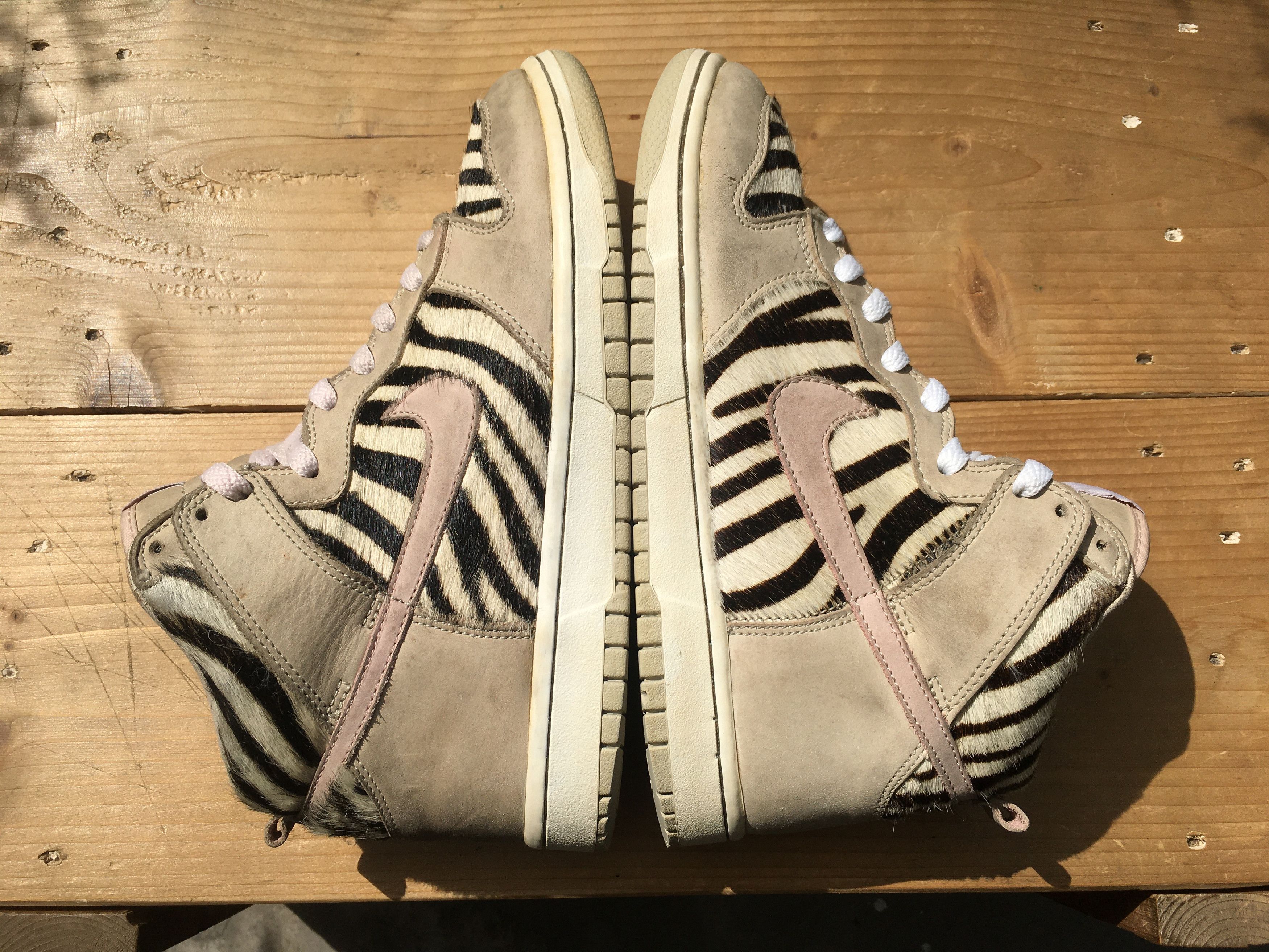 Nike × Vintage 🔥 Rare Archived Nike Dunk High Zebra Atmos Harako 2004 Size US 6.5 / EU 39-40 - 22 Thumbnail
