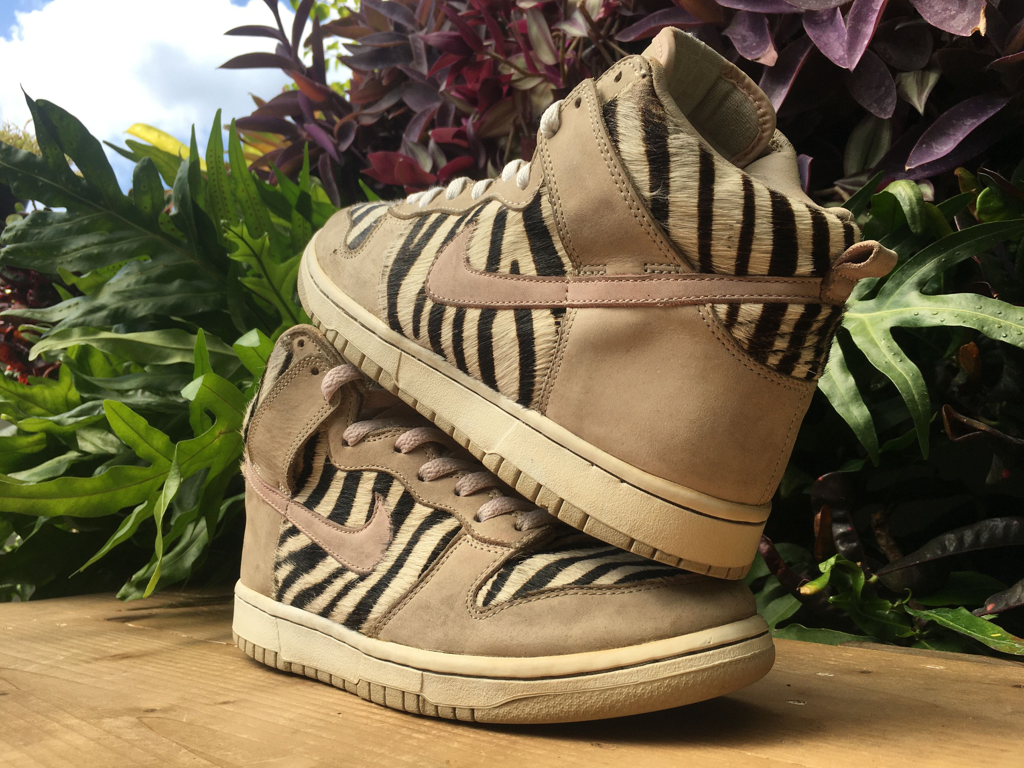 Nike × Vintage 🔥 Rare Archived Nike Dunk High Zebra Atmos Harako 2004 Size US 6.5 / EU 39-40 - 2 Thumbnail