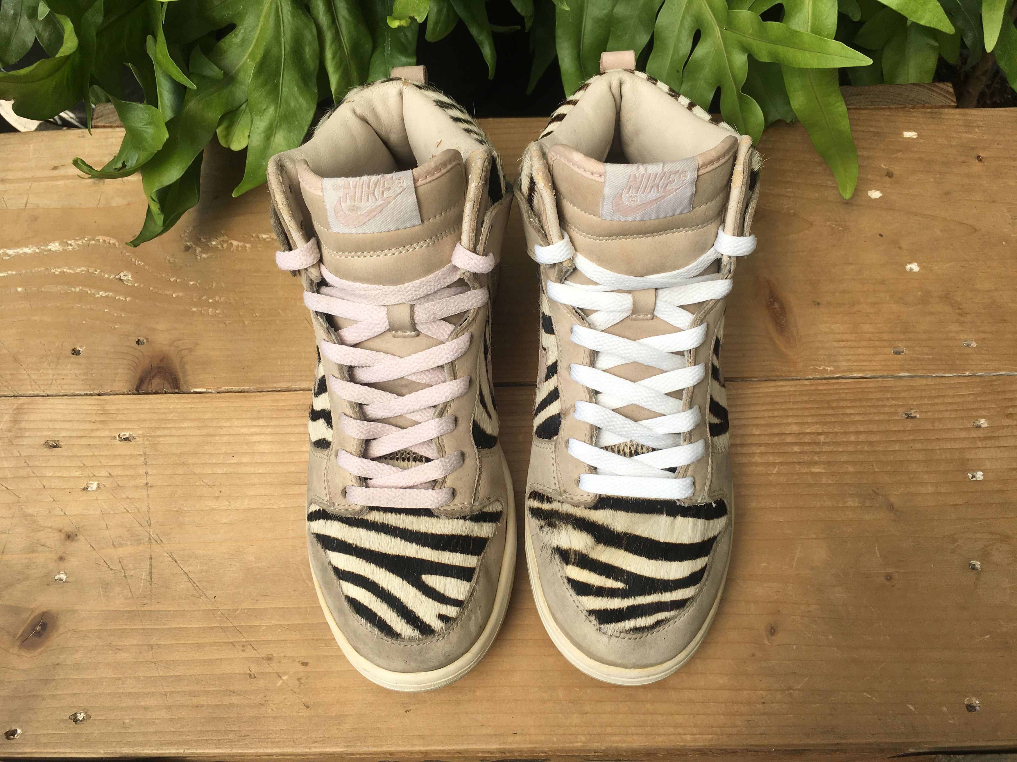 Nike × Vintage 🔥 Rare Archived Nike Dunk High Zebra Atmos Harako 2004 Size US 6.5 / EU 39-40 - 9 Thumbnail