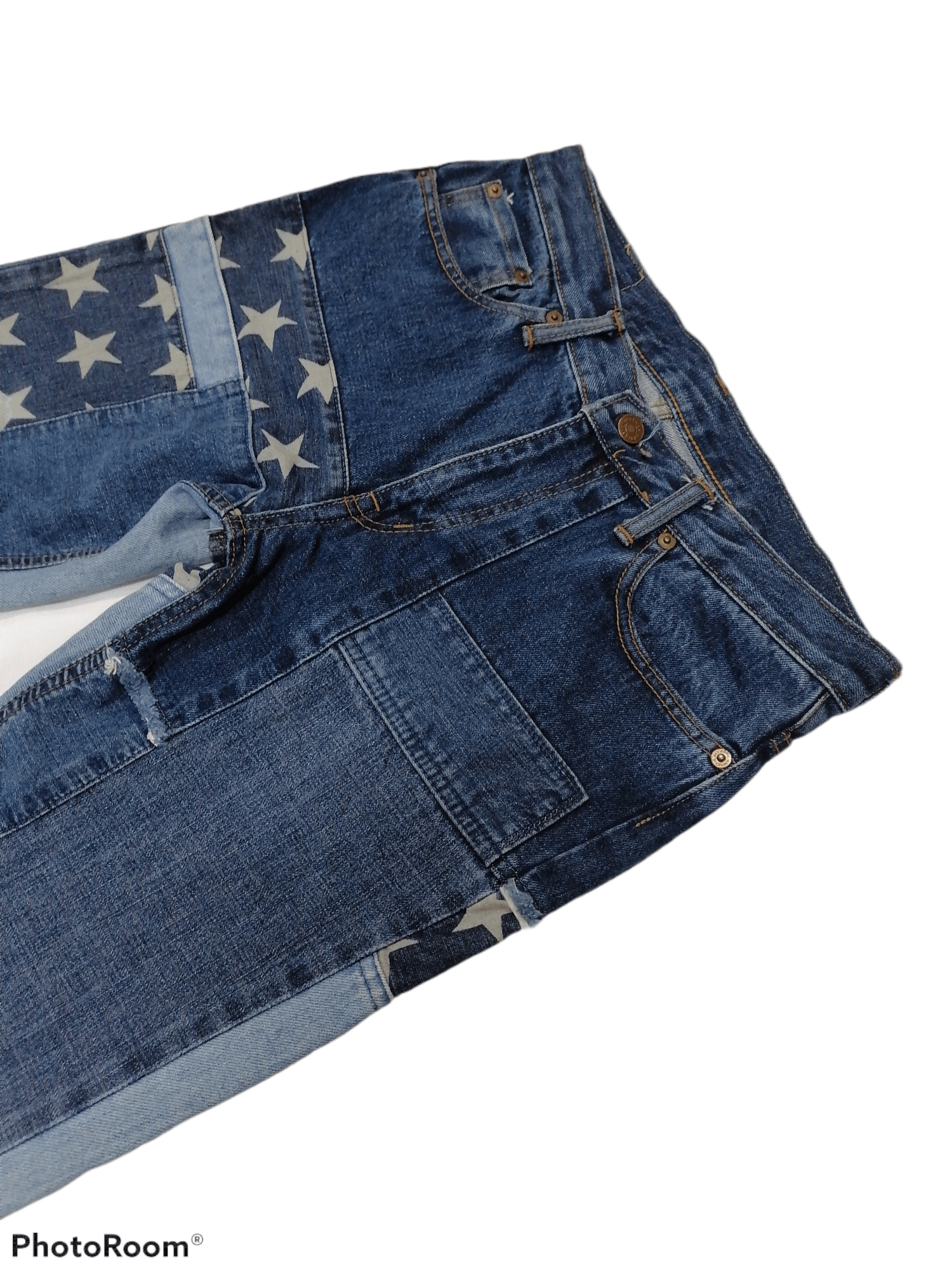 20471120 × Hysteric Glamour FLARED🔥Hysteric Glamour Patchwork Denim Pants⚡⚡⚡ Size US 30 / EU 46 - 4 Thumbnail