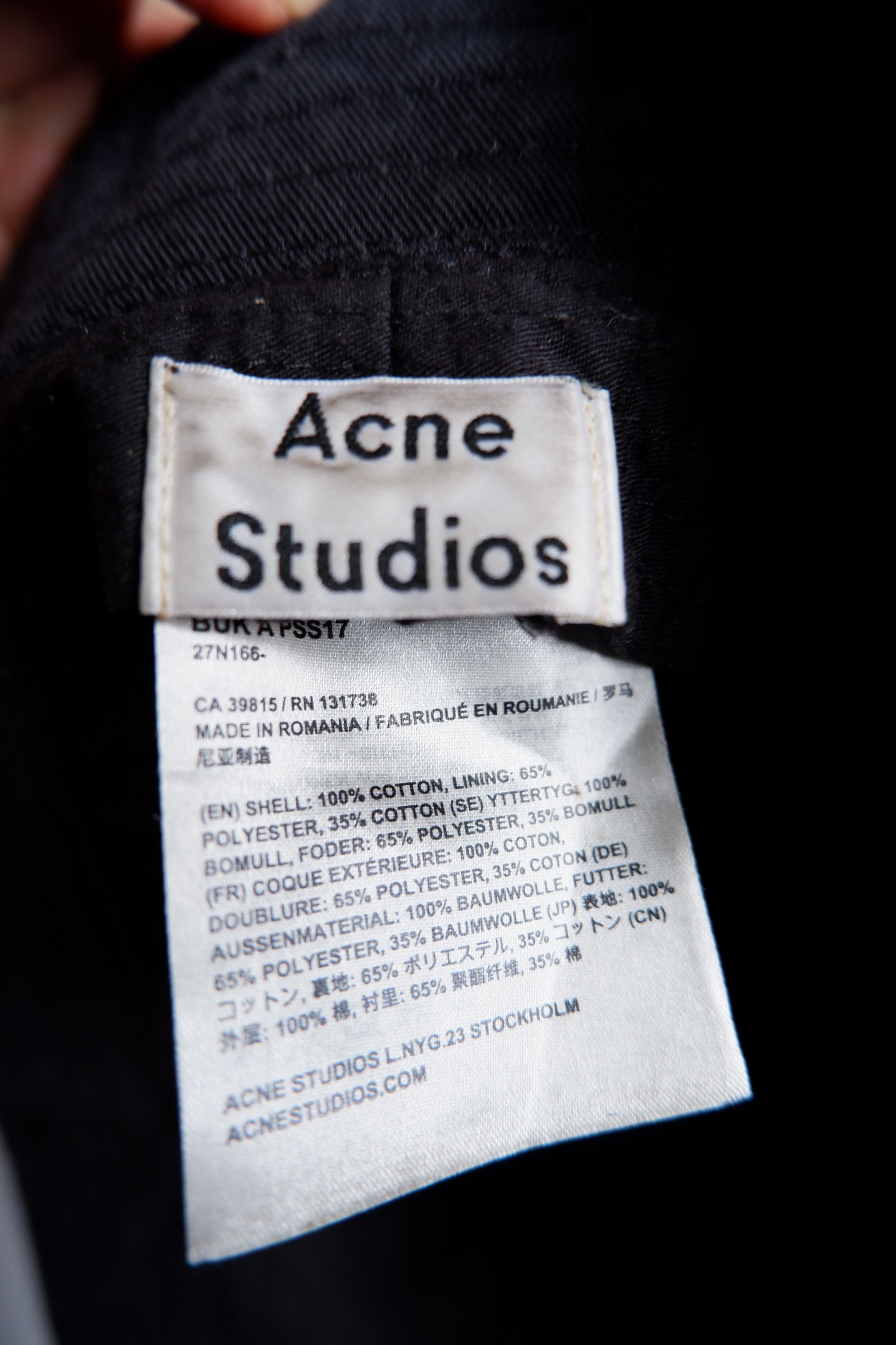 Acne Studios 2017 Acne Studios Buk A Bucket Hat ( 54cm) Size ONE SIZE - 4 Thumbnail