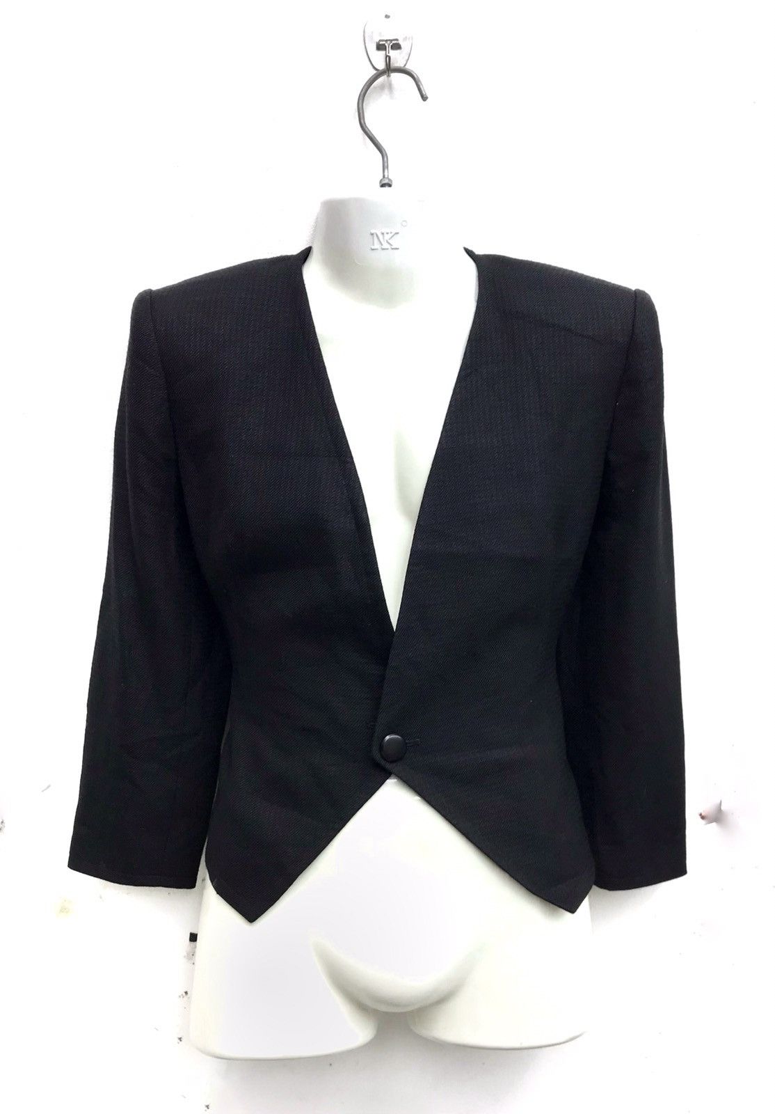 Designer × Givenchy VINTAGE GIVENCHY CROP TOP JACKET CARDIGAN ONE BUTTON STYLE Size S / US 4 / IT 40 - 3 Thumbnail