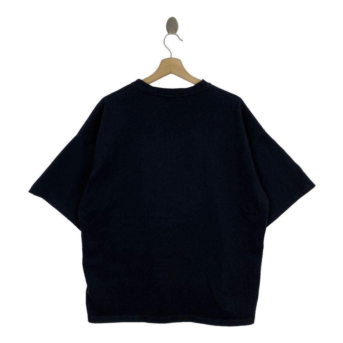 Allsaints Vintage ALLSAINTS Plain Black Oversize Short Sleeve Shirt Size US M / EU 48-50 / 2 - 3 Thumbnail