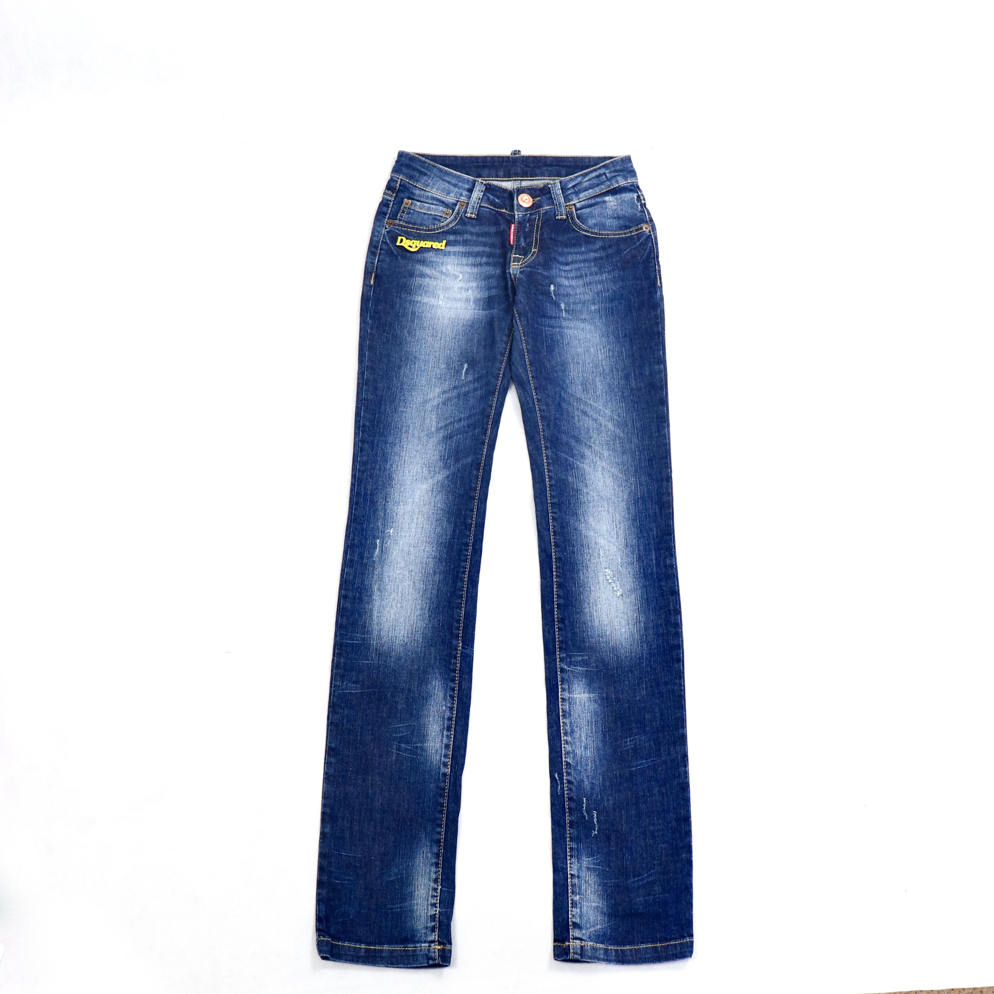 image of Archival Clothing x Dsquared2 Skinny Slim Figure Distressed Jeans, Men's (Size 26)