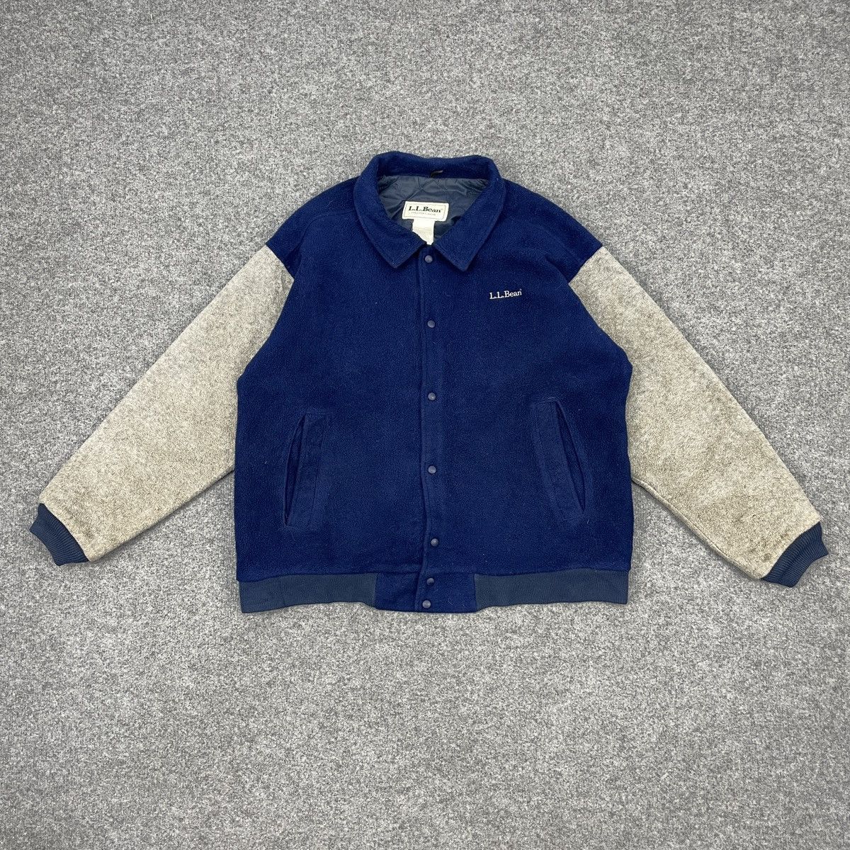 L.L. Bean Vintage 80s L.L.Bean Fleece Button Up Jacket Size US L / EU 52-54 / 3 - 1 Thumbnail