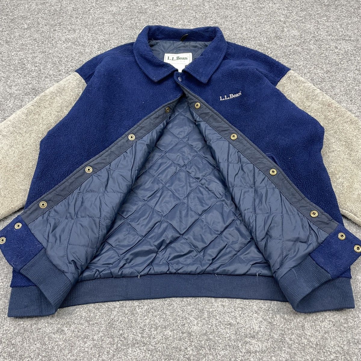 L.L. Bean Vintage 80s L.L.Bean Fleece Button Up Jacket Size US L / EU 52-54 / 3 - 4 Thumbnail