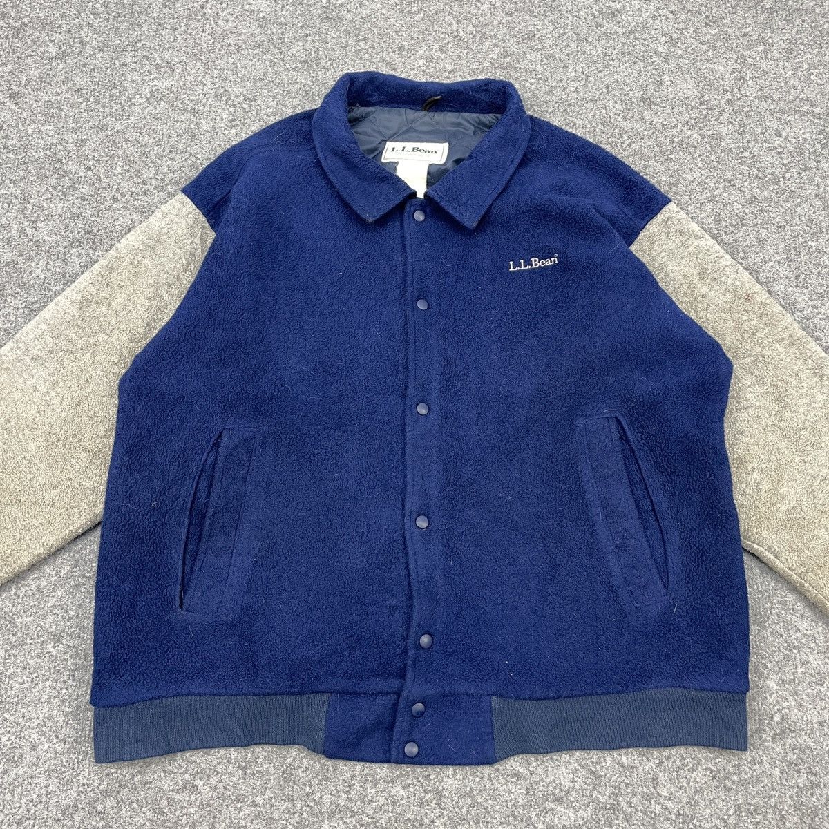 L.L. Bean Vintage 80s L.L.Bean Fleece Button Up Jacket Size US L / EU 52-54 / 3 - 2 Thumbnail