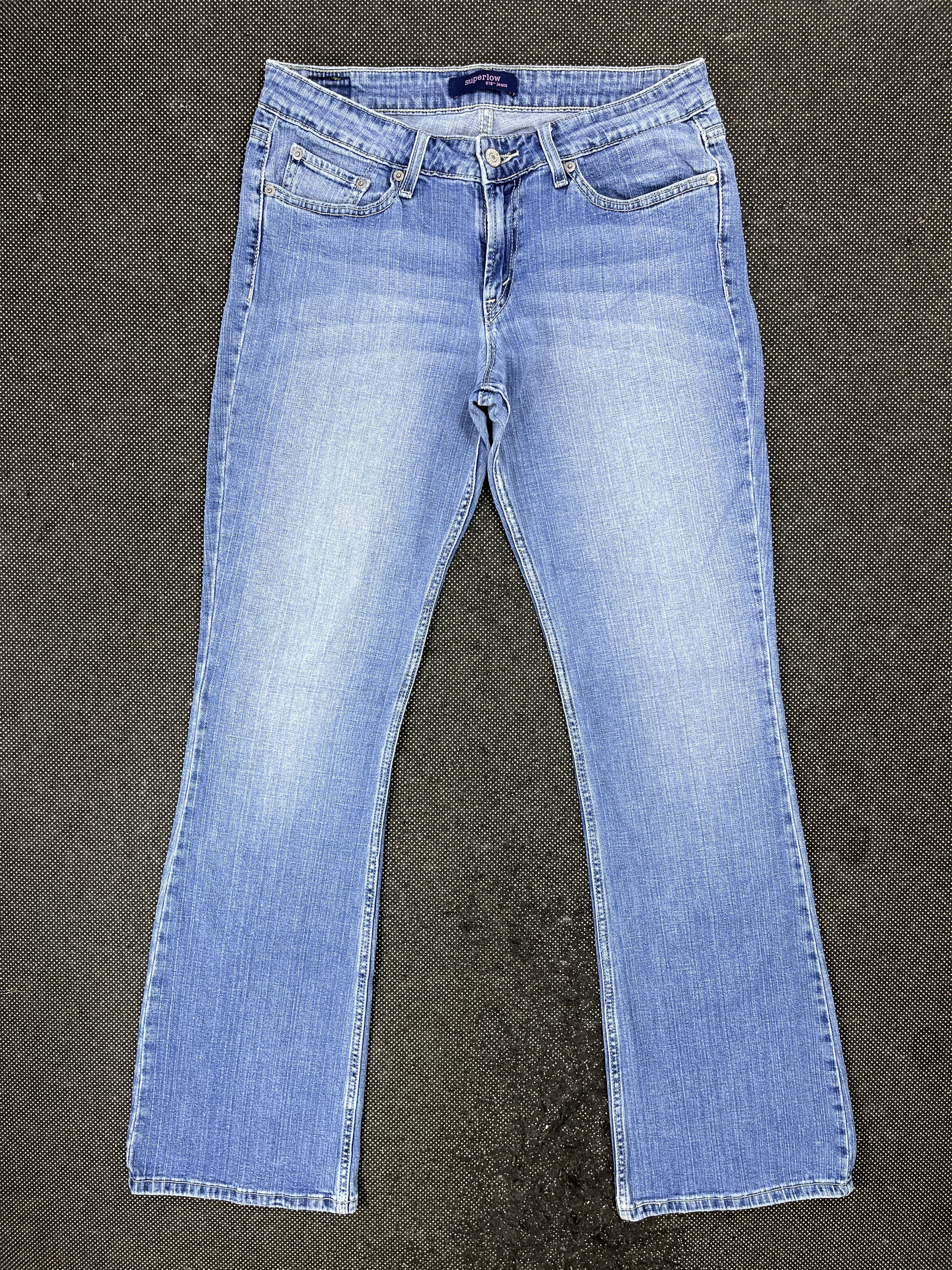 image of Levis 518 Superlow Flare Jeans Jp100 in Blue, Women's (Size 32)