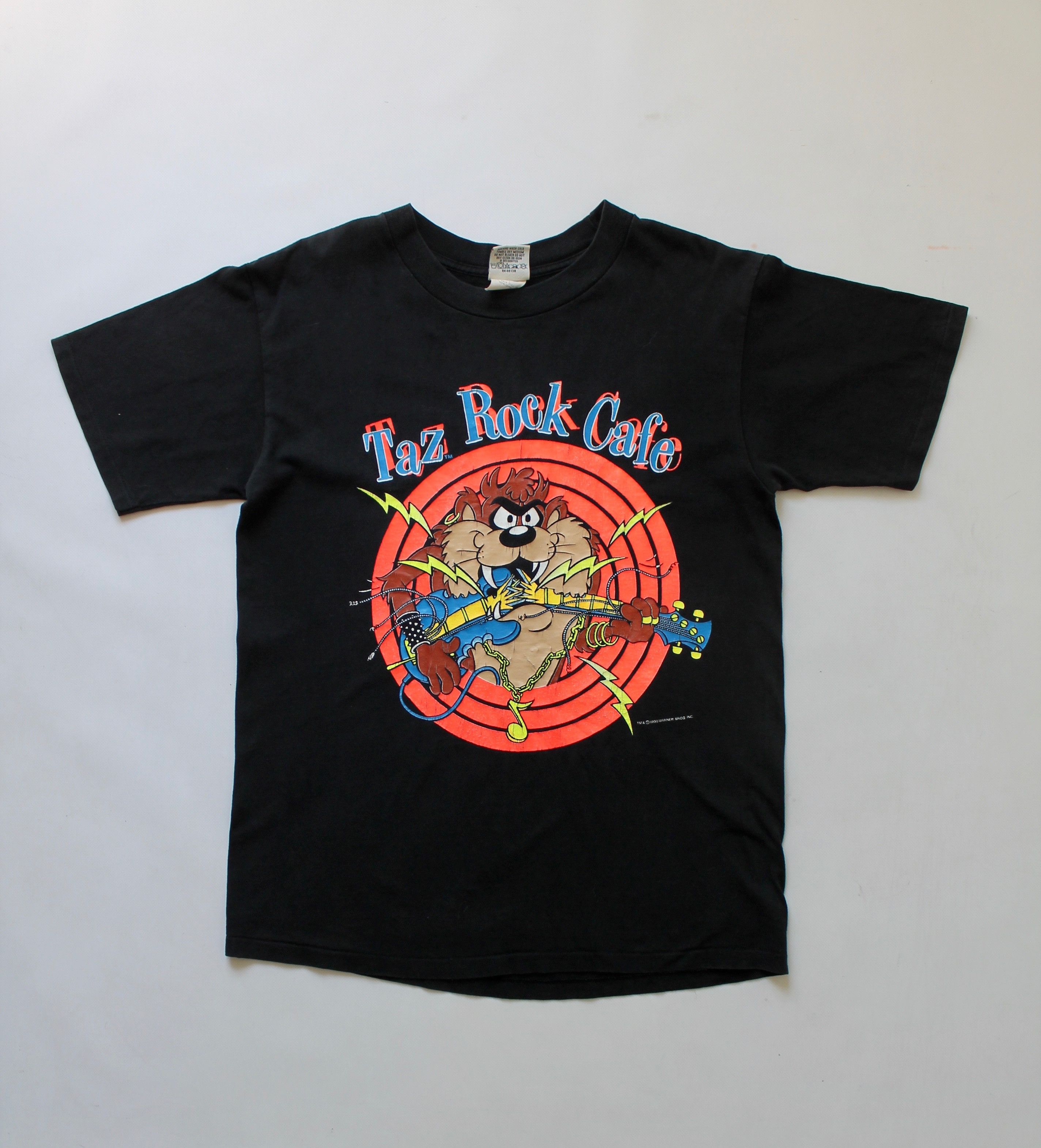 Warner Bros 1990 Taz Rock Cafe t shirt tee Warner Bros. Made In USA Size US L / EU 52-54 / 3 - 8 Thumbnail