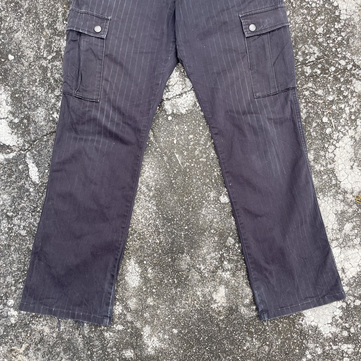Japanese Brand Vintage Louis Chavlon Stripe Tactical Cargo Pants Size US 31 - 4 Thumbnail