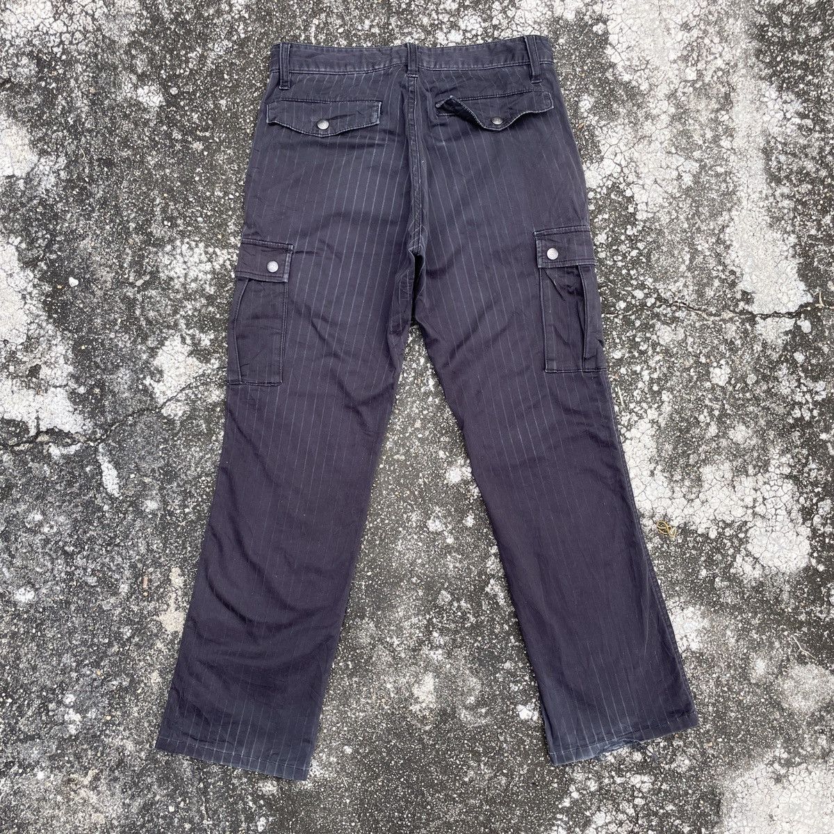 Japanese Brand Vintage Louis Chavlon Stripe Tactical Cargo Pants Size US 31 - 7 Thumbnail