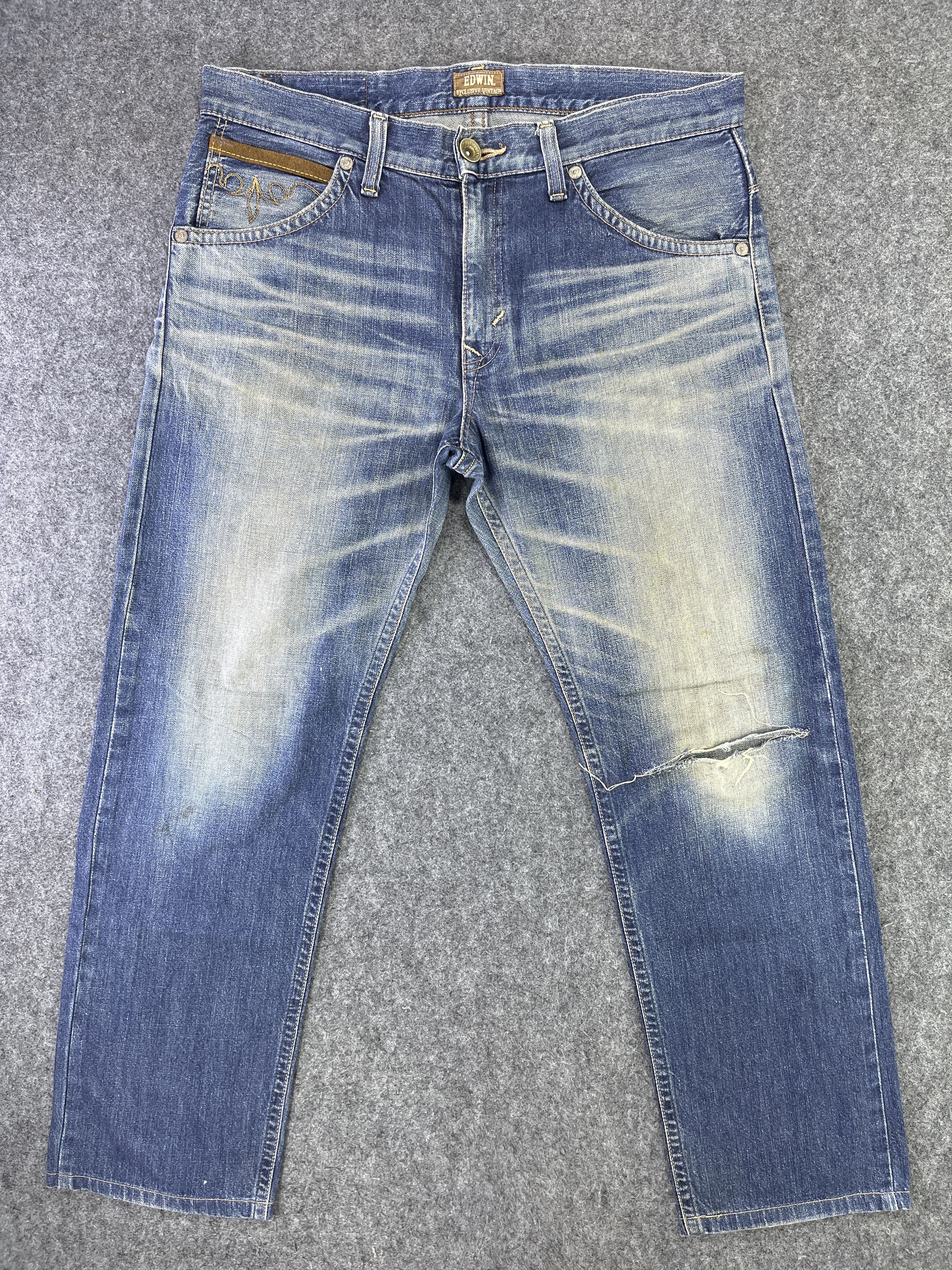 EDWIN Exclusive Vintage 403 Leather Pocket Jeans - J867