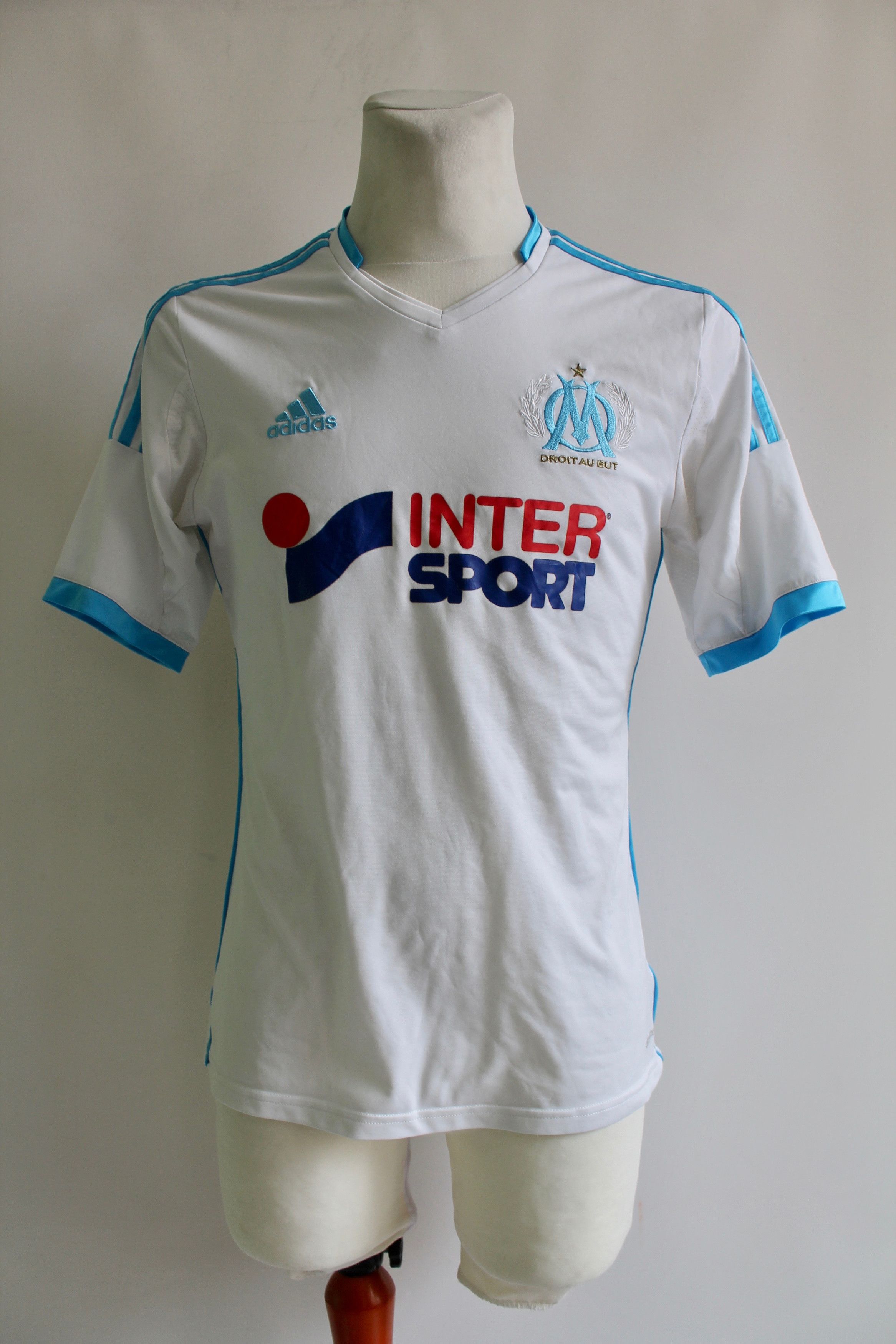 Vintage 2013 - 2014 Adidas Olympique Marseille Home Jersey Size US S / EU 44-46 / 1 - 8 Thumbnail