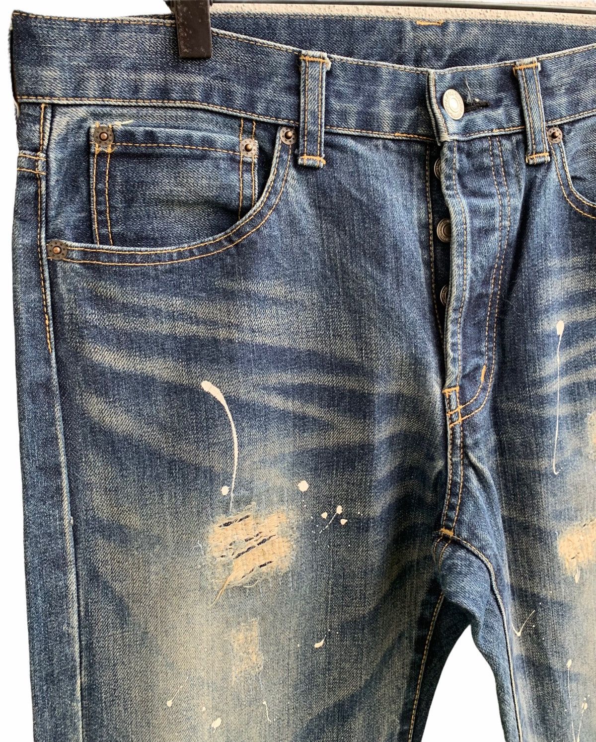 Takeo Kikuchi Takeo Kikuchi Japan Splattered Paint Denim Size US 32 / EU 48 - 8 Thumbnail