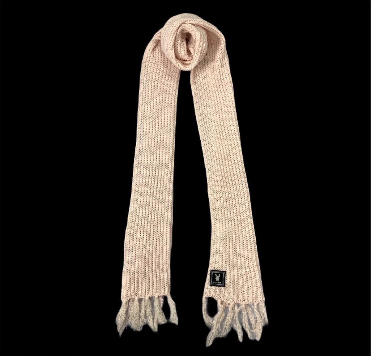 Other × Playboy PLAYBOY Pleat Honeycomb Crochet Aran Knitwear Muffler Scarf Size ONE SIZE - 3 Thumbnail