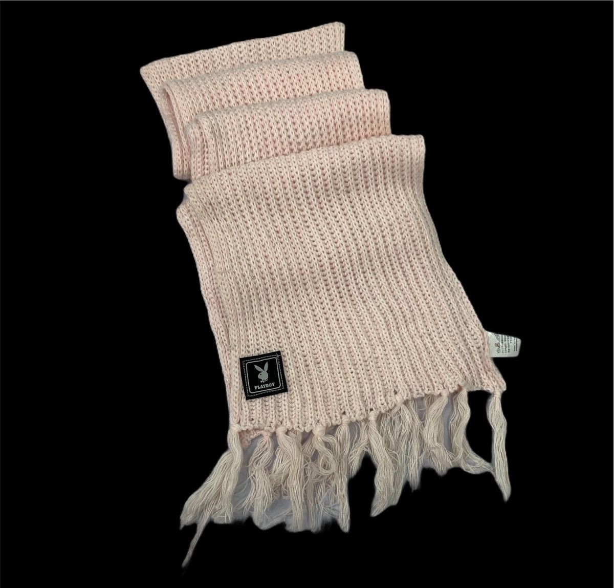 Other × Playboy PLAYBOY Pleat Honeycomb Crochet Aran Knitwear Muffler Scarf Size ONE SIZE - 1 Thumbnail