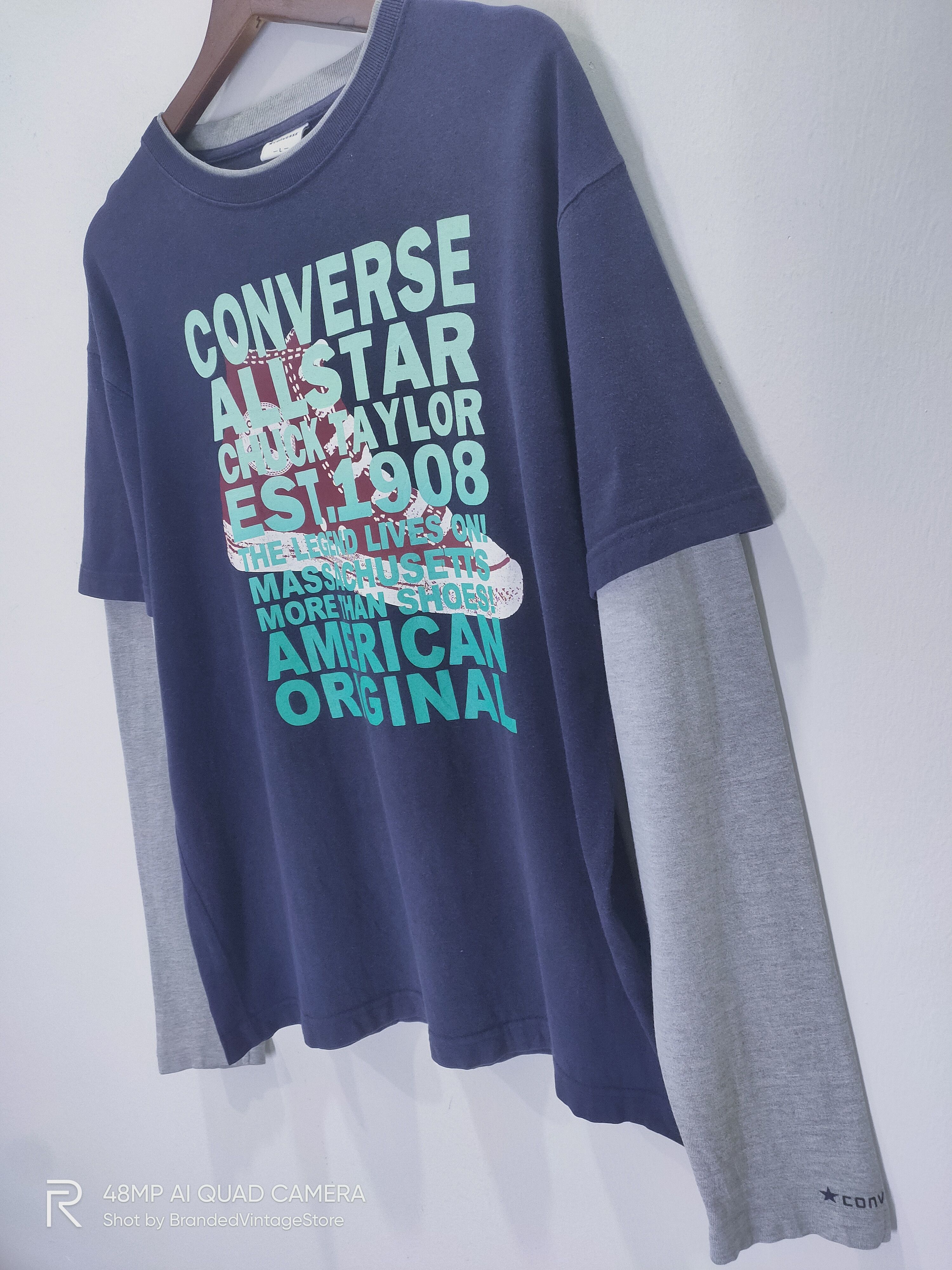 Converse CONVERSE Sneaker American Original Double LongSleeve TShirt Size US L / EU 52-54 / 3 - 4 Thumbnail