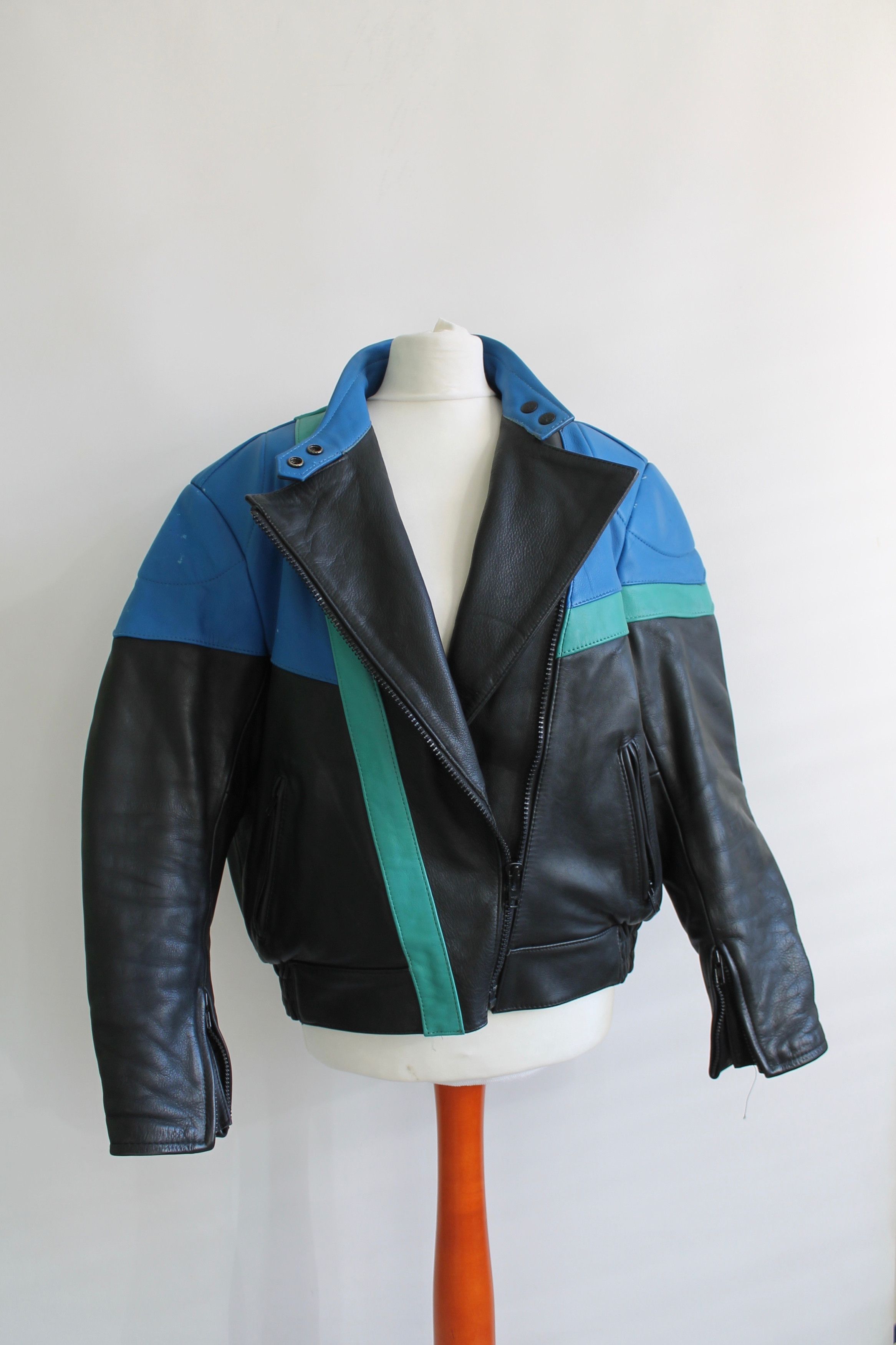 Other MQP Vintage Biker Leather Jacket Motorsport Size S / US 4 / IT 40 - 5 Thumbnail