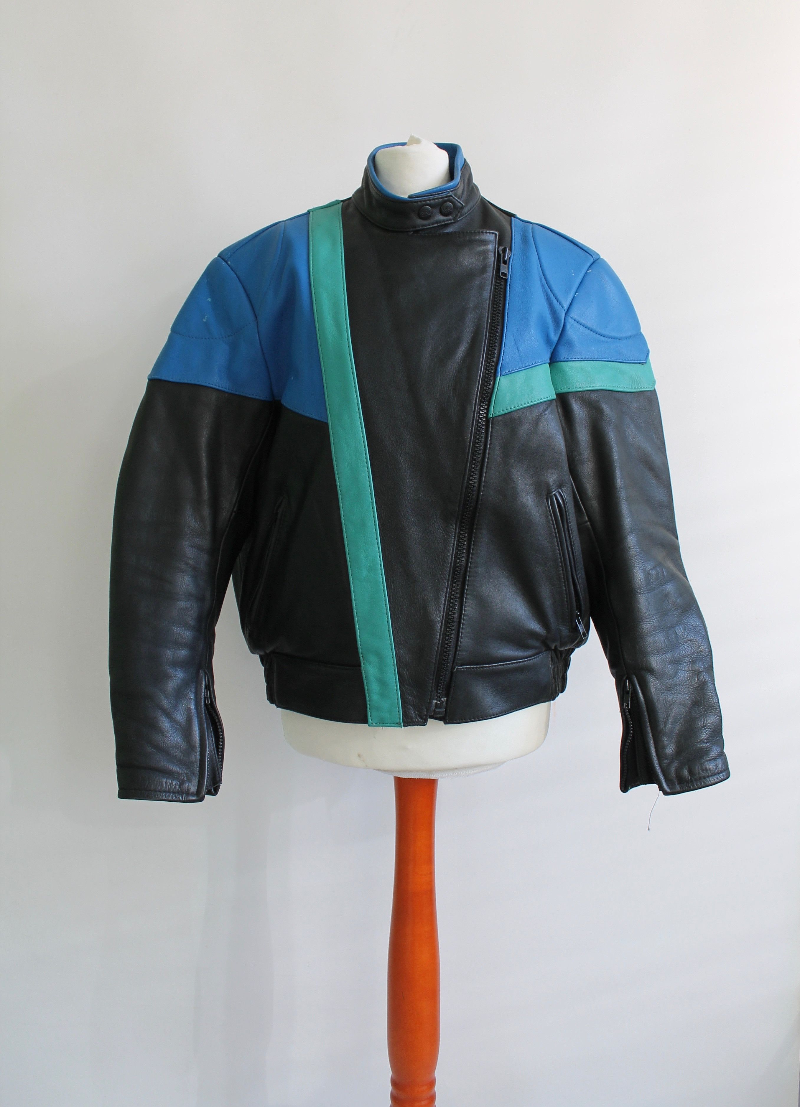 Other MQP Vintage Biker Leather Jacket Motorsport Size S / US 4 / IT 40 - 2 Thumbnail