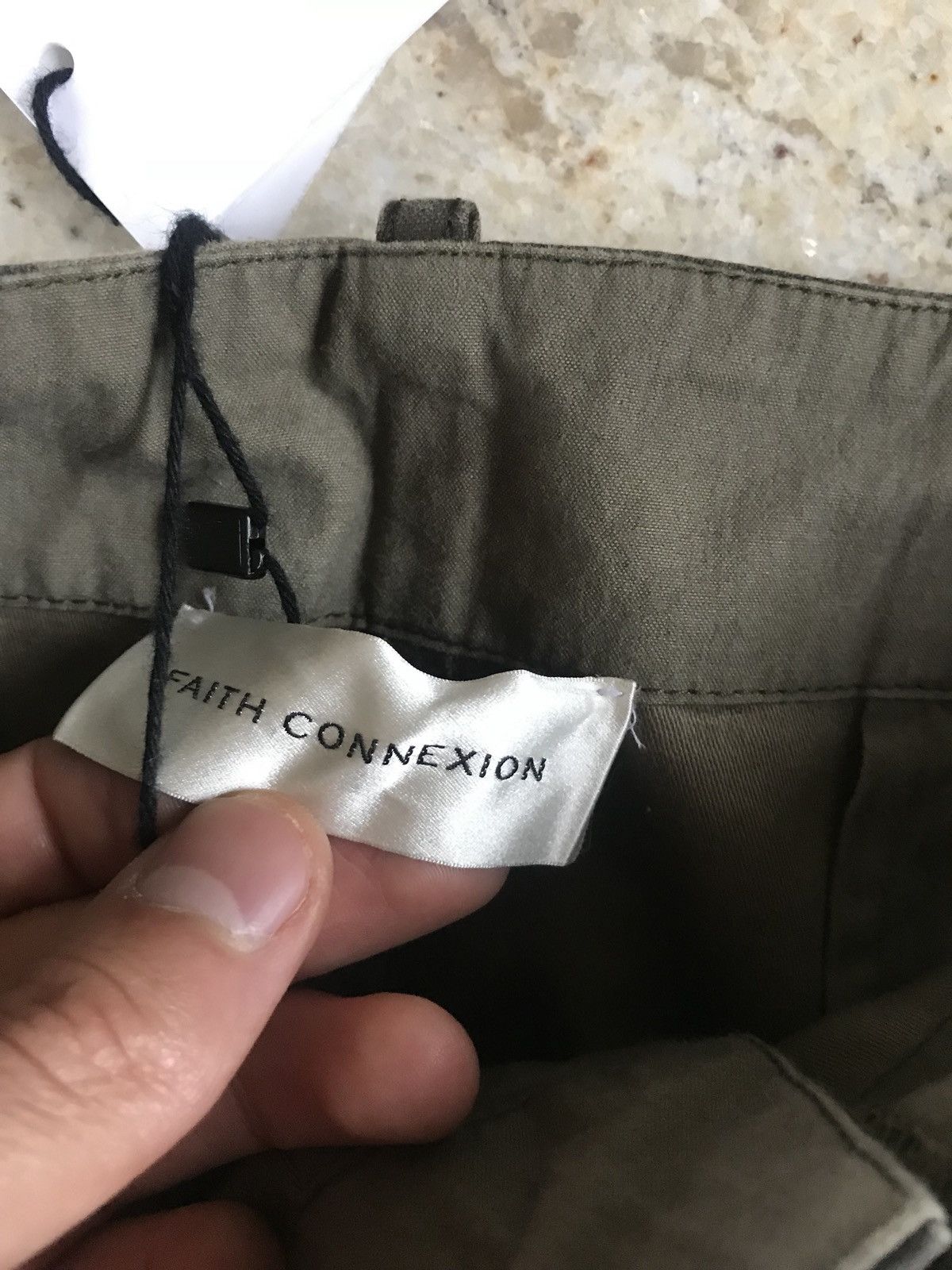Faith Connexion Army Khaki Drawstring Hem Pants Size US 30 / EU 46 - 10 Thumbnail