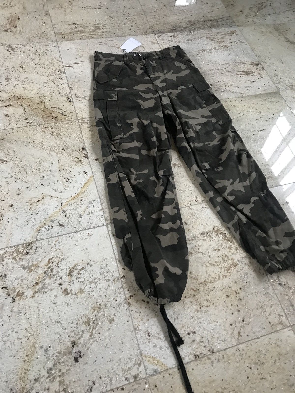 Faith Connexion Army Khaki Drawstring Hem Pants Size US 30 / EU 46 - 4 Thumbnail