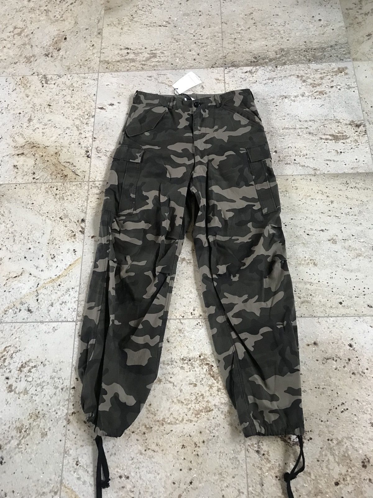 Faith Connexion Army Khaki Drawstring Hem Pants Size US 30 / EU 46 - 2 Thumbnail