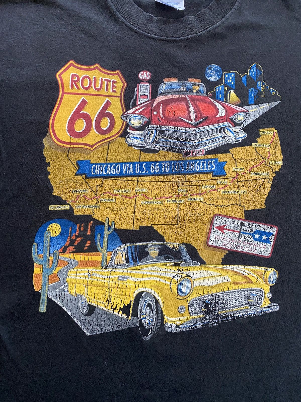 Vintage Vintage Y2K’s Route 66 Tee Size US L / EU 52-54 / 3 - 2 Thumbnail