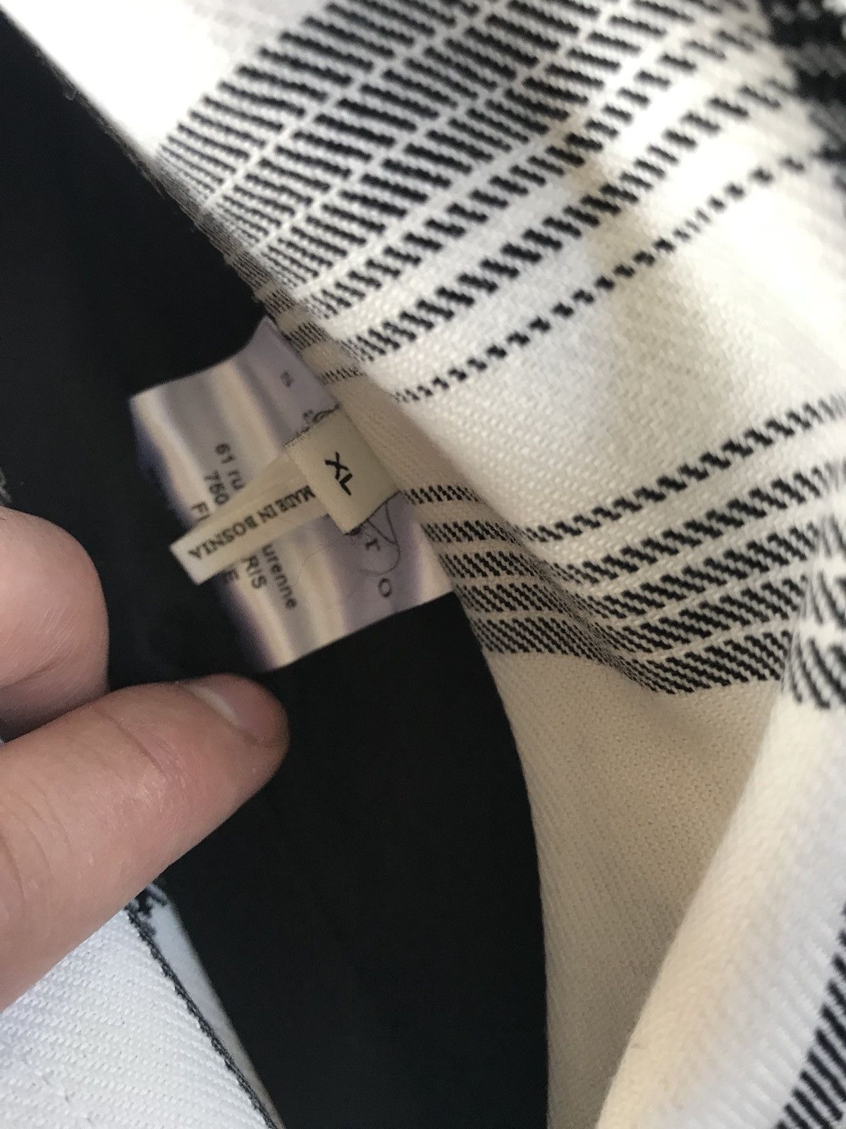 Sandro White Tartan & Navy Reversible Light Coat Size US XL / EU 56 / 4 - 13 Thumbnail