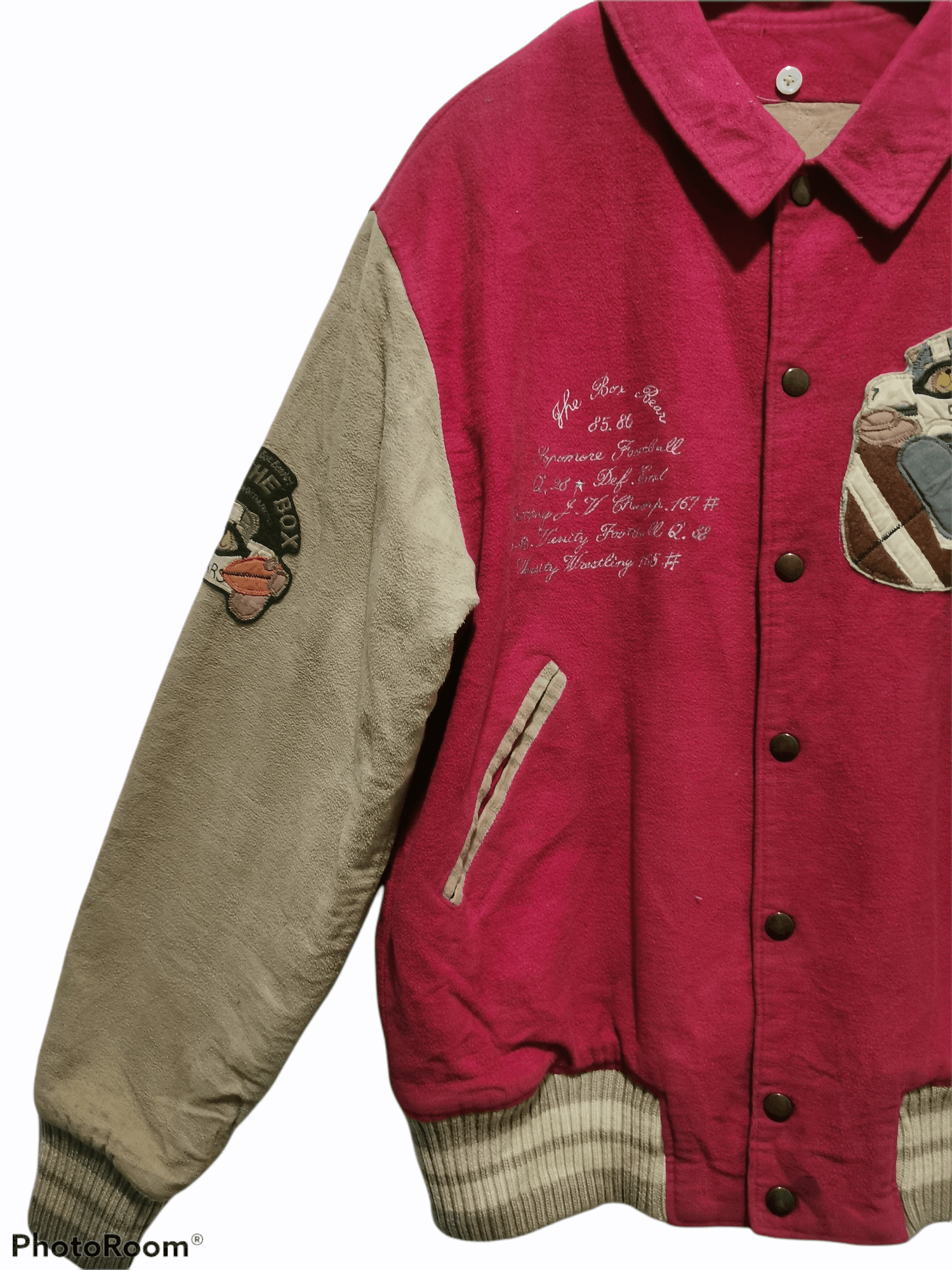 Japanese Brand Vintage The Box Bear Varsity Jacket Size US L / EU 52-54 / 3 - 4 Thumbnail