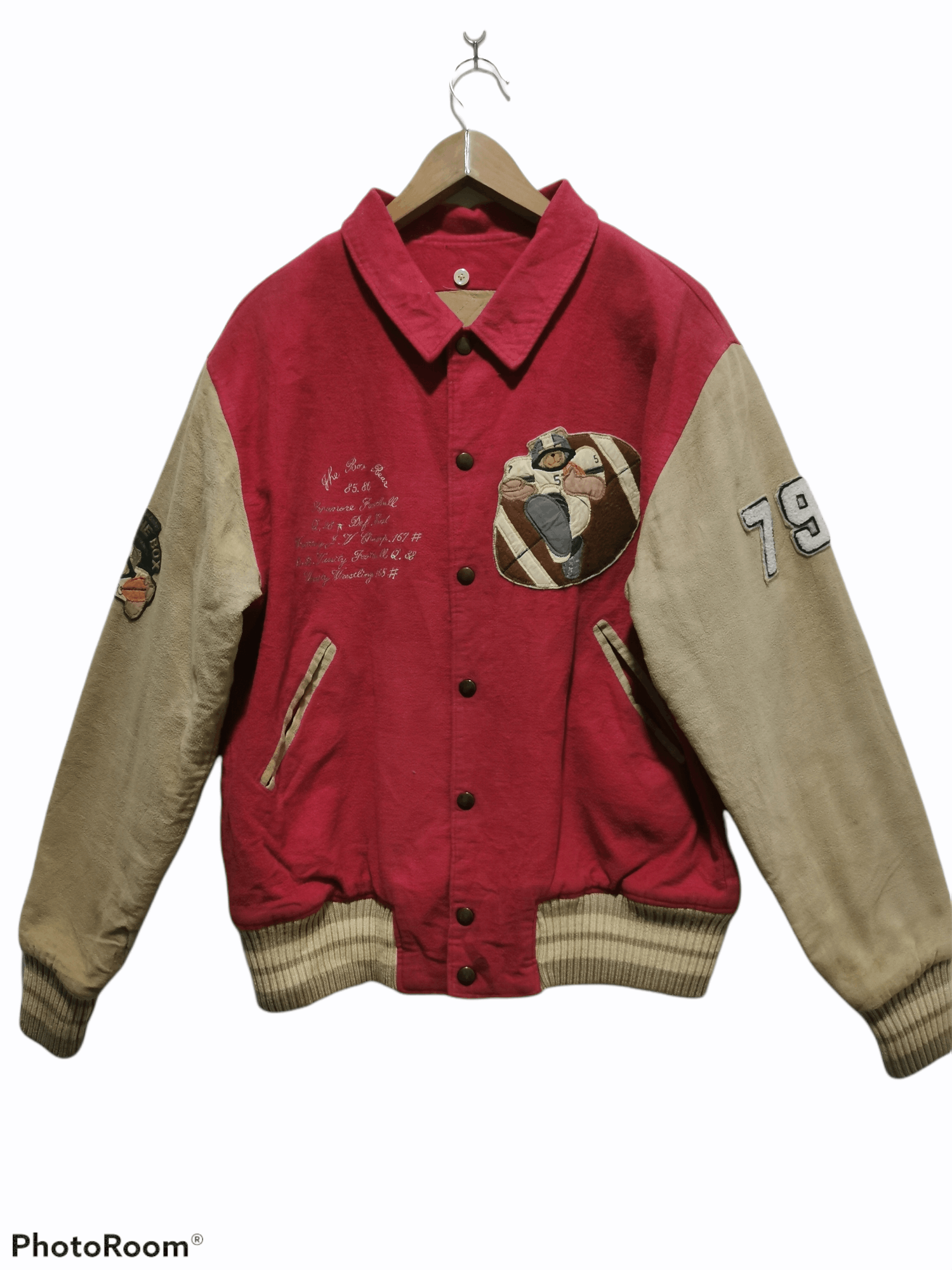 Japanese Brand Vintage The Box Bear Varsity Jacket Size US L / EU 52-54 / 3 - 2 Thumbnail