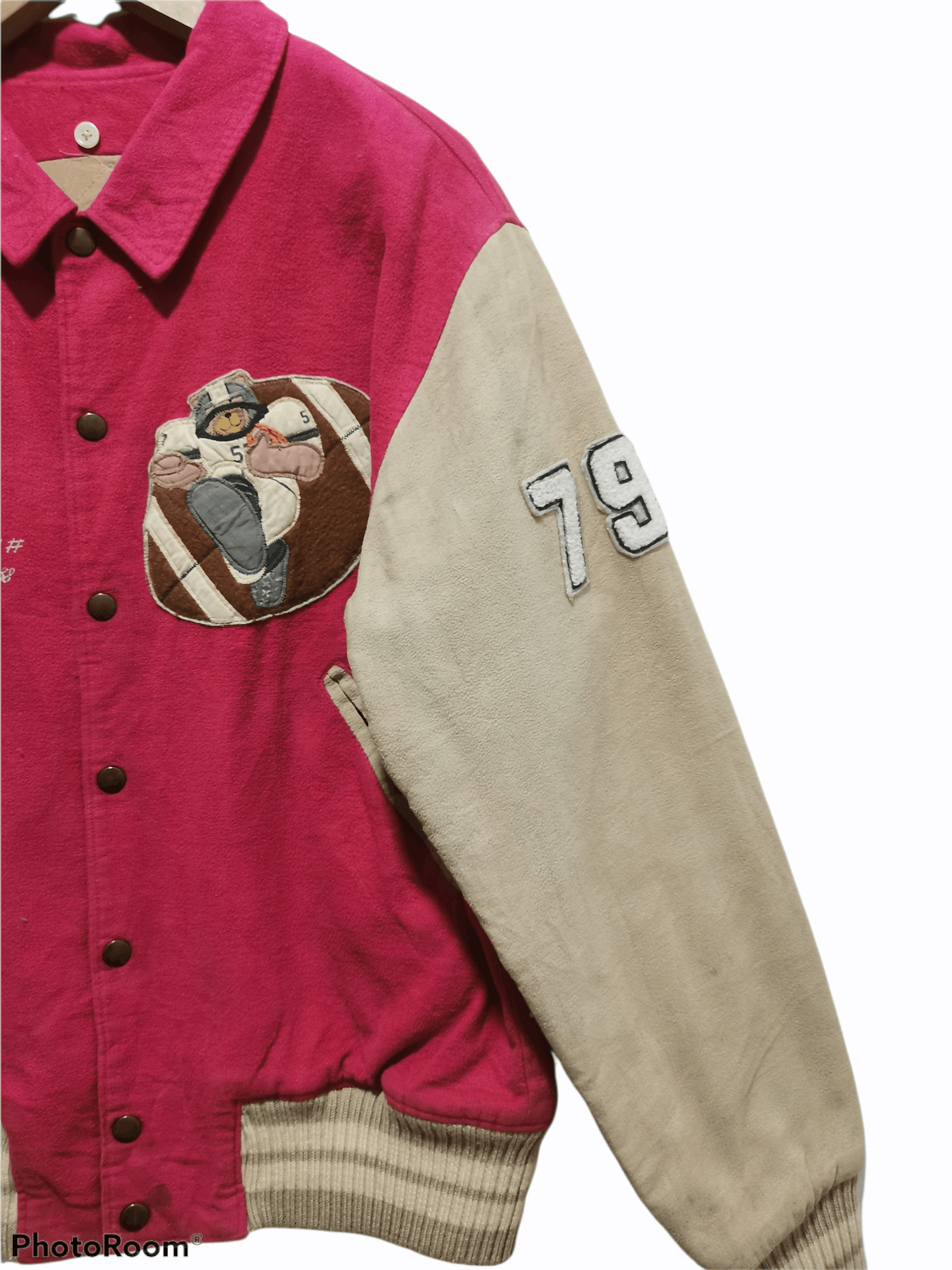 Japanese Brand Vintage The Box Bear Varsity Jacket Size US L / EU 52-54 / 3 - 3 Thumbnail