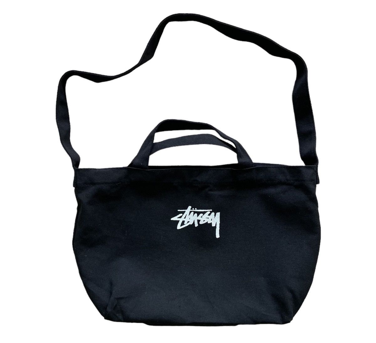 Pre-owned Stussy X Vintage Stussy Sling Tote Bag In Black