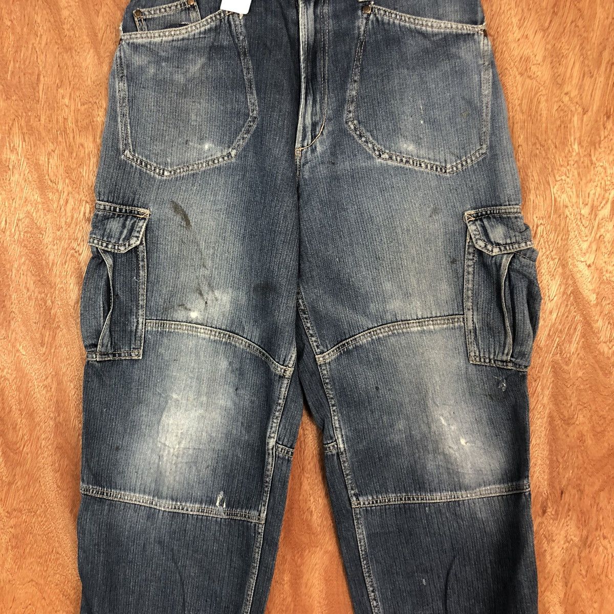 Japanese Brand DLL Evenriver faded multipocket Blue Denim Jeans Pants #1863 Size US 30 / EU 46 - 4 Thumbnail