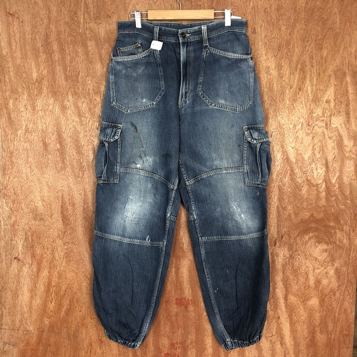 Japanese Brand DLL Evenriver faded multipocket Blue Denim Jeans Pants #1863 Size US 30 / EU 46 - 1 Thumbnail